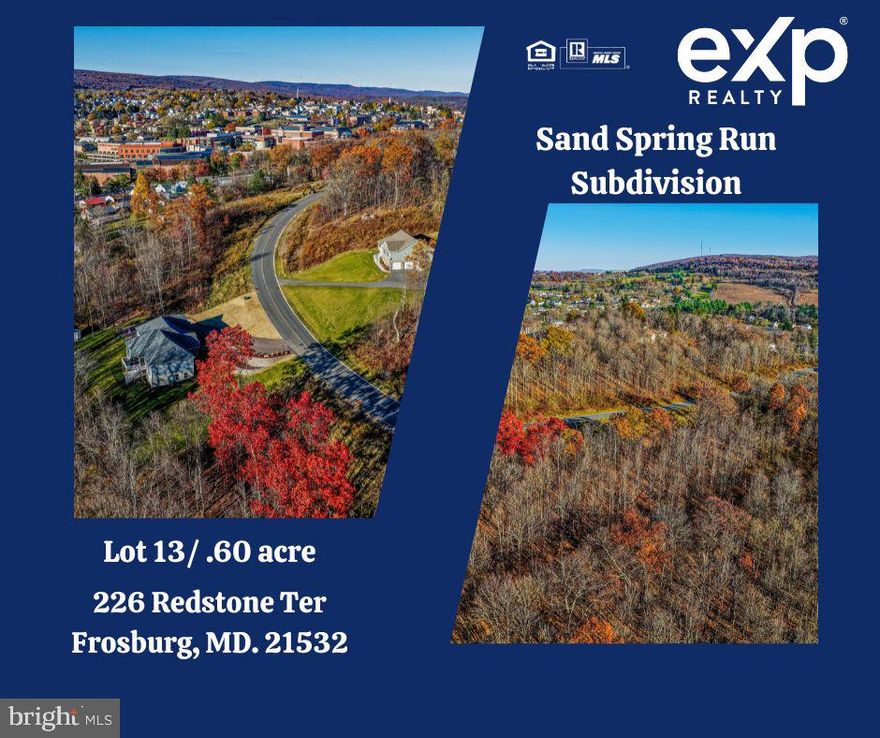 Welcome to Sand Spring Run Subdivision, Frostburg’s premier residential community surrounded by natural beauty and mountain charm. Lot 13 offers 0.60 acres of gently sloping land with breathtaking mountain views, providing the perfect canvas to build your dream home. Enjoy the peace of country living while staying close to everything you need—Frostburg State University, shopping, medical facilities, and easy access to Interstate 68 for convenient commuting. Experience the best of Western Maryland living in a thoughtfully designed neighborhood with protective covenants and restrictions to maintain the integrity and value of your investment. Call today to schedule a tour!