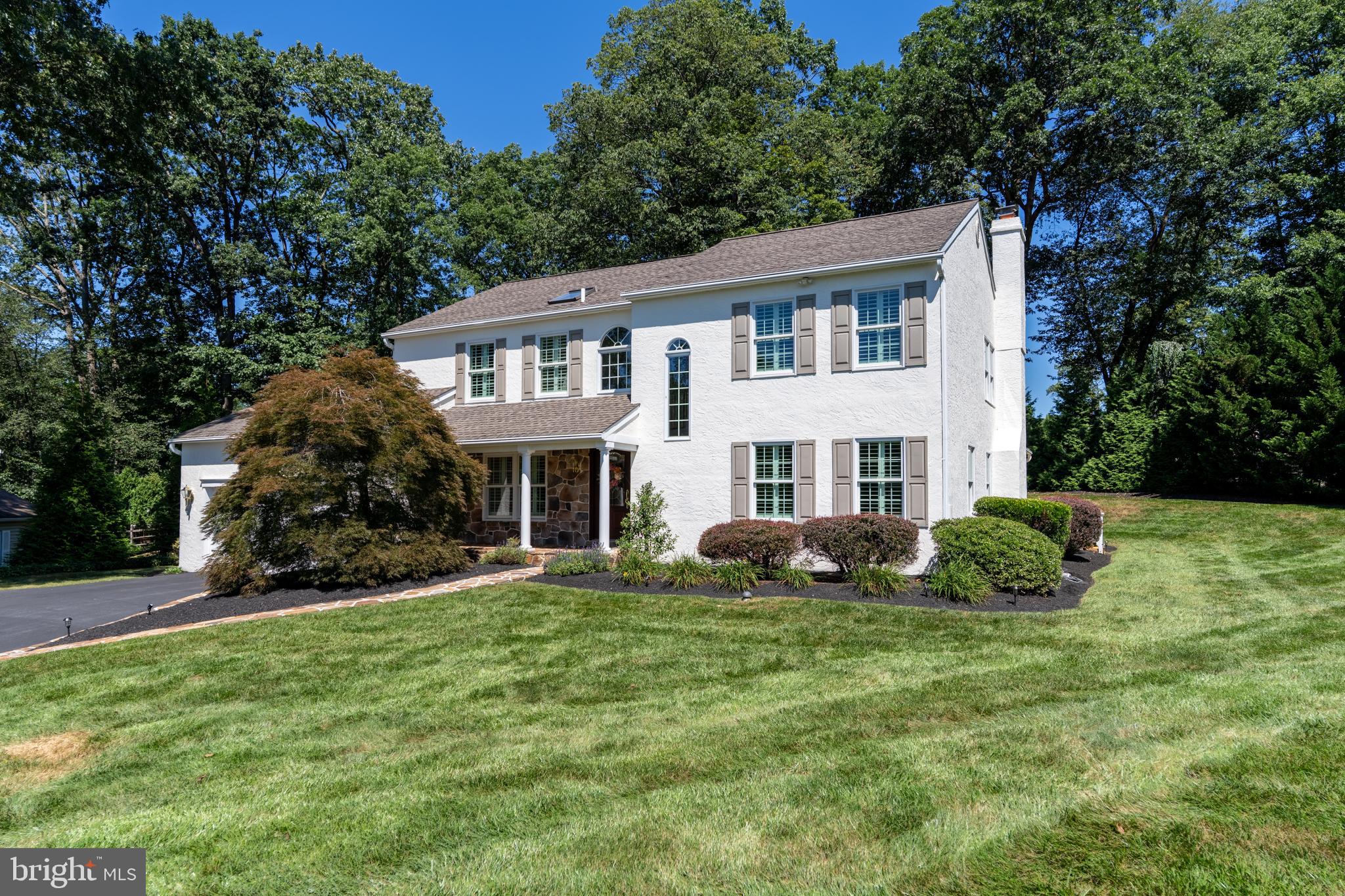 1205 Killington Circle is one of those special places that just feels like home. Beautifully updated, this Colonial-style Moser built home is nestled on a cul-de-sac, and dozens of professionally installed evergreens ensure total year-round privacy. The ½-acre property is professionally landscaped with a newer driveway, natural stone walk, front porch, and 2 composite decks, one with a built-in natural gas grill. Inside, the floorplan has been continuously updated and features a 4-season sunporch, a 1st-floor home office with soaring ceilings and private entrance, and an updated, enlarged custom kitchen and breakfast room bump out with solid wood cabinetry, built-in microwave drawer, and pantry storage. Designed with style and purpose, this is a lovely home for indoor and outdoor entertaining with formal and informal living spaces, custom wood trim throughout, hardwood flooring throughout, 4 fireplaces, 4 skylights, and 2 staircases to the newly renovated finished basement. A destination in its own right, the walkout finished basement offers a great room with natural gas fireplace, a movie room with infrared fireplace, and a bedroom and a new full bathroom, giving you the option of creating an in-law suite. Upstairs, the bedroom level features 4 more bedrooms and 2 newly remodeled bathrooms including the owner’s retreat with a walk-in closet and private en suite bath. The list of features and updates in this home goes on and on, and includes newer Renewal by Andersen windows and patio door, custom plantation shutters, cedar closet, whole house humidifier and air cleaner, new tankless hot water heater, an oversized 2-car garage with carriage doors and epoxied floor, and so much more. The exterior is maintained with elastomeric paint and also includes a Leaf Guard gutter system, and this home already been pre-inspected. All this, plus a convenient location in the West Chester Area School District, just 5 minutes from the Boro. 1205 Killington Circle is a rare find that blends location and a turn-key home design. Request a personal tour today!