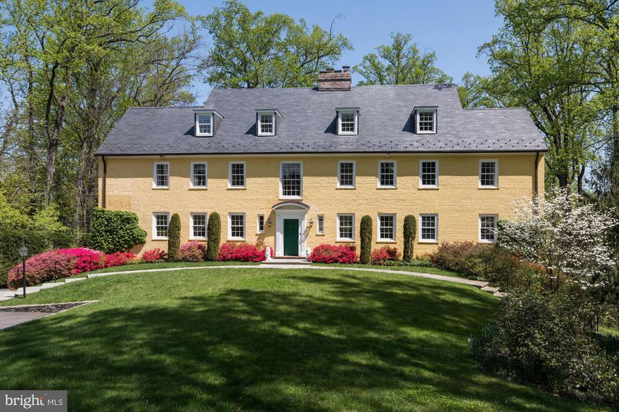 1934 Colonial Manor House sits down a long drive on over 1.5 acres of serene & private gardens. Completely renovated & restored, this house has large, elegant entertaining rooms with tall ceilings, abundant light & sylvan views from every window. 5+ BR with 5.5 baths, Elevator & Pool. May be purchased with additional 1.5+ acre property & house at 2425 Foxhall for 3+ acre compound  Est.sq.ft.:8,100