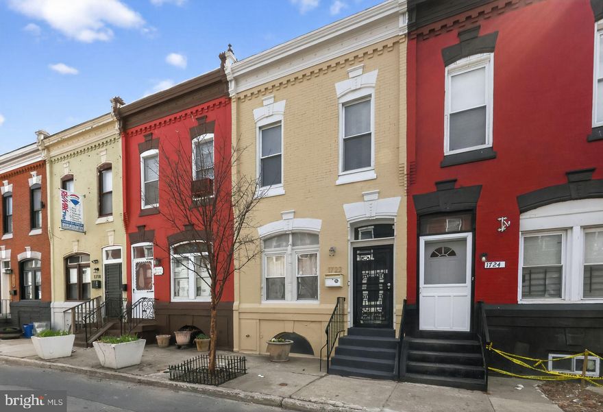 Here's something special: A classic 3 Bed 1.5 Bath rowhouse with Central Air, great colors and light - lovingly tended by a caring owner over the last decade. 1ST FLOOR: Enter into vestibule with etched stone and lovely transom window. 1st Floor living area is large open space with plenty of living space, beautiful built-in bookshelf with library ladder, lots of windows, great natural light, and lovely refinished century-old wood floors. 1st floor mid-section offers an actual dining room with extra storage and space for craft, admin or projects. KITCHEN is spacious with great window light, lots of cabinet storage, gas cooking, stainless dishwasher and fridge.  Half bath is in 1st floor rear next to rear-yard exit.  BACKYARD: Good size yard for grilling, growing and guests. 2ND FLOOR: Front bedroom has original historic carved hardwood armoire with mirrors, more of the gorgeous refinished pine floor and ample storage space. Middle Bedroom has storage and window facing out to rear yard. HALLWAY BATH has tub, subway tile, and built-in storage. Rear Bedroom is huge with great light, large closet and a sweet view out to open space out back. BASEMENT has full laundry with top quality Speed Queen units, utility sink, newer hot water heater, and recently refreshed bright clean walls.  Facade of the house was just repainted. House was insulated for efficiency via retrofitting injection foam - reducing energy costs year round.  This is a lovely block with cared for homes, and neighbors who care. Street parking in the neighborhood remains readily available. Close to Temple University, Temple Hospital, and Broad Street for quick train access to Center City or drive North to Cheltenham/Elkins Park.  House is a pleasure to walk through and easy to show.  **THANKS**