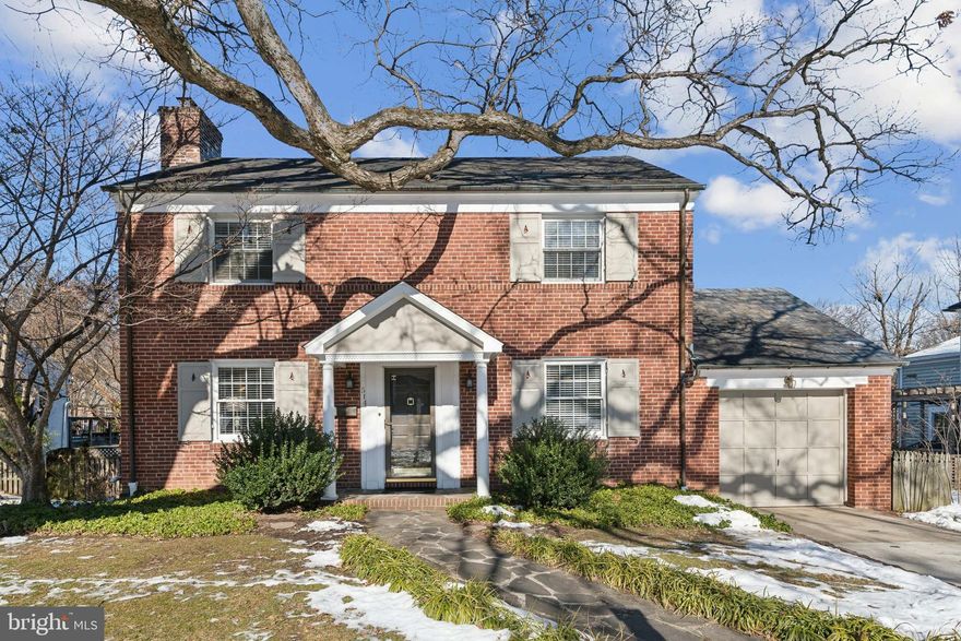 Multiple Offers received.
Welcome to 514 Yarmouth Road, a charming three-bedroom, 2.5-bathroom brick colonial located in the heart of the highly sought-after Wiltondale neighborhood. This meticulously maintained home offers a traditional yet inviting layout, perfect for comfortable living.
As you step inside, you are greeted by a welcoming entry area with a spacious coat closet. The large living room features a wood-burning fireplace with a classic wood mantle and crown molding, creating a warm and elegant atmosphere.  The formal dining room is accented with chair rail and crown molding, adding a touch of sophistication. The updated and expanded kitchen boasts cherry cabinets, quartz countertops, stainless steel appliances, recessed and under-cabinet lighting, a breakfast bar and table space. A built-in desk area and pantry complete the kitchen’s thoughtful design. Off the living room, you’ll find a year-round den or sunroom with a sliding door that opens to a deck leading down to a patio and a beautifully landscaped, private, fully fenced backyard. A powder room is also conveniently located on the main level.
Upstairs, the home features three generously sized bedrooms, including a primary bedroom with a walk-in closet. The completely updated hall bathroom includes a tub and shower combination, along with a towel warmer. Storage is plentiful with both a linen closet and a cedar closet on this level. The walk-up attic offers a cozy finished space, perfect for a reading nook or play area, along with additional storage in the unfinished section. The lower level is a versatile space designed for both relaxation and productivity. A spacious family room includes built-ins around the TV area, recessed lighting, engineered wood flooring, and a built-in desk area suitable for a home office. There is also a hobby or exercise room ( or potential space for overnight guests!) , along with a full bathroom featuring a shower stall and additional storage. The laundry area offers a cedar closet and direct access to the backyard. The unfinished portion of the basement currently serves as a workshop, providing even more functionality to the home. Outside, the property includes an attached one-car garage with direct access into the kitchen, a concrete driveway, a stone walkway, and a slate roof complemented by copper gutters. The professionally landscaped yard and high quality replacement windows enhance the home’s curb appeal, while the private backyard provides the perfect space for outdoor entertaining or quiet relaxation. The front yard is also home to the "symbol of Wiltondale" - a large majestic white oak tree; listed on the DNR  MD big trees website. 
This home seamlessly combines timeless charm with thoughtful updates, all within the vibrant and welcoming Wiltondale community. Don't miss this opportunity to start living the Wiltondale Lifestyle in 2025! Private showings; by appointment only.