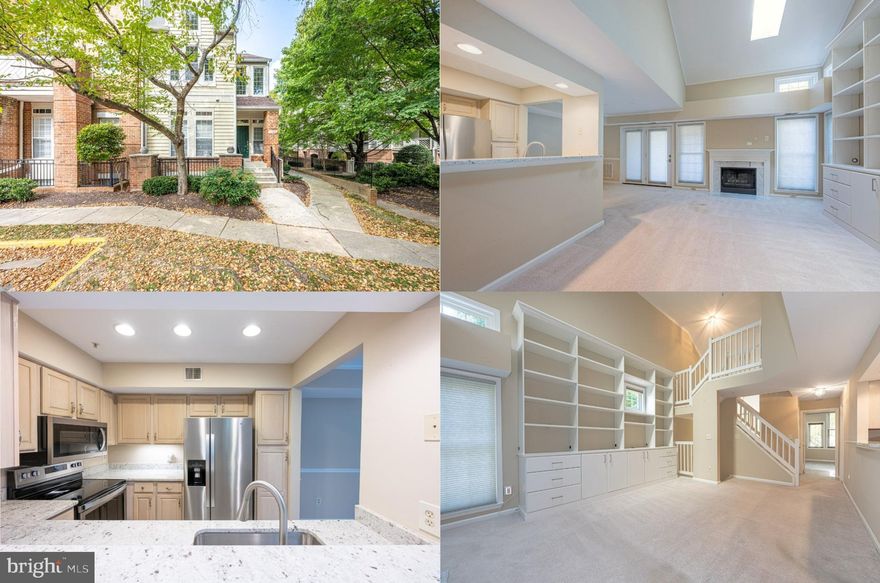 Embrace chic living is this stunning 2 bedroom, 2 full bath luxury townhome style condo in the sought-after Baldwin Grove condominium community in amenity filled Reston. Situated in a premium corner location on a quiet cul-de-sac with a front porch entrance, this home boasts soaring ceilings, a light filled open floor plan, neutral color palette, custom built-ins, decorative moldings, gas fireplace, and an abundance of new top of the line Thompson Creek windows throughout creating instant appeal. ****** A grand two story foyer welcomes you home an ushers you upstairs and into the spacious living room where a striking cathedral ceiling with skylight and walls of windows fill the space with natural light illuminating warm neutral paint, amazing custom built-in bookcases, and a cozy gas fireplace with marble surround. Here, A French doors grant access to an oversized covered concrete balcony with majestic tree views, the ideal spot for enjoying morning coffee or relaxing at the end of the day. Back inside, the dining room is accented by chair rail adding a refined touch, while the upgraded kitchen is sure to please the modern chef with gleaming granite countertops, an abundance of raised paneled cabinetry and stainless steel appliances including a smooth top range and French door refrigerator with ice/water dispenser. Down the hall, you’ll find a fabulous bedroom suite boasting a cathedral ceiling and stacked windows, plush carpet, dual mirrored closets, and private entry to a well-appointed dual entry bath. A laundry closet with stackable washer and dryer adds convenience. ****** Ascend the stairs to the uppermost level landing overlooking both the foyer and living room below and onward to the spectacular owner’s suite featuring a soaring cathedral ceiling with ceiling fan, large walk-in closet with custom organizers, and updated ensuite bath with glass enclosed shower, all enhanced by sleek spa toned tile, all coming together to create your own private oasis! ****** A new HVAC system, 1-assigned parking space plus plenty of additional parking, water and sewer included in the condo fee plus exterior maintenance including a new roof, new rain gutters/downspouts, and the community currently upgrading exterior materials on all buildings with more modern/low maintenance trim/siding & railings completes the comfort and convenience of this wonderful home. ****** All this can be found in a peaceful community just steps to miles and miles of nature trails and Baron Cameron Park and with all the fabulous amenities Reston has to offer. Everyone will take advantage of the fine shopping, dining, and entertainment options in every direction including Reston Town Center and nearby North Point Village Center putting all your daily necessities right at your fingertips. Commuters will appreciate the close proximity to Route 7, Fairfax County Parkway, Dulles Greenway and other major routes and of course the Silver Line Metro. It’s the perfect home in a spectacular location!