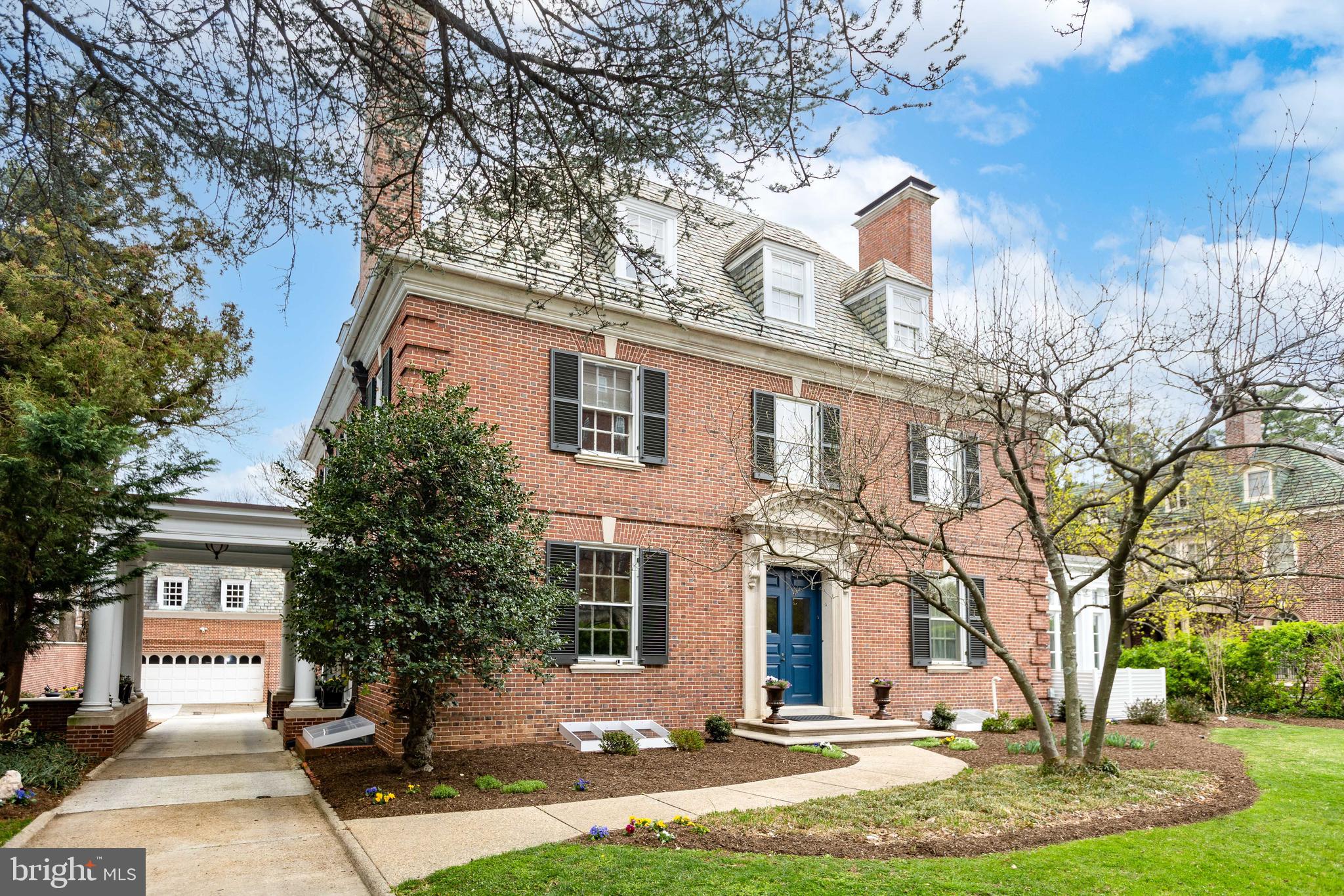 Welcome to 3703 N Charles St, Baltimore, MD – a captivating single-family home in Guilford that combines elegance and modern convenience. This impressive detached residence must be seen to be believed. This amazing Georgian feels like a throwback to another era with modern finishes, offering an abundance of space with six bedrooms and four and a half bathrooms, spread across a spacious and meticulously maintained home.
As you enter, you're greeted by a grand foyer covered with original millwork which that leads to a formal dining room featuring a bowed window allowing for plenty of natural light and making the space perfect for hosting gatherings. The library/den offers a tranquil retreat, while the expansive living areas feature exquisite chandeliers and tasteful track lighting, enhancing the charm of the ornate fireplaces.
The heart of this home is the gourmet kitchen, boasting high end appliances including a stainless steel gas oven and stove, two dishwashers, a warming drawer, and a spacious island. The marble countertops and sinks along with other premium finishes complement the eat-in area and breakfast bar, making it ideal for culinary enthusiasts.
The primary bedroom is generously sized and features dual custom walk-in closets for ample storage and a primary ensuite bathroom with a large shower and double sinks and adorned by elegant fixtures.
The additional bedrooms spaces are equally as spacious and each feature their own closet storage and direct access to bathrooms from their respective bedrooms.
Step outside to enjoy the private front yard protected from the street by an old growth hedgerow and a fully enclosed back yard which features a flagstone patio offering a serene setting for outdoor relaxation. The property includes a full basement and a dedicated laundry room equipped with hookups for two clothes washers and dryers for all your needs.
The detached garage offers additional storage along with covered parking. Above the garage is a near perfect studio-style living suite featuring a full bath, kitchenette and space for a dining. The apartment suite has its own heating/cooling system and water heater.
This exquisite property has been further refined with a completely rebuilt sunroom, a modern HVAC system and hardwood floors throughout the main level. Ancillary bedrooms feature wall to wall carpeting while the primary bedroom features original wood flooring. Embrace the luxury lifestyle at this magnificent home.
