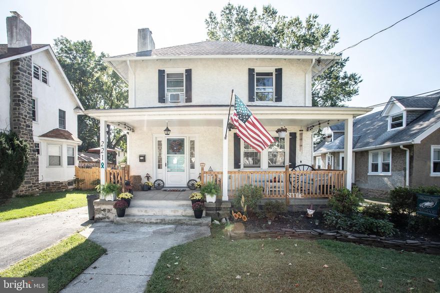 SHOWINGS START SATURDAY 9/21. OPEN HOUSE SUNDAY 9/22, 11-2pm. Blink and you may miss this picture-perfect, updated 3 bedroom, 2 full bath single home with finished basement. You are welcomed by the cozy front porch, the perfect place to enjoy your morning coffee. The first floor features the open concept floor plan that today's discerning buyers are looking for. The living room boasts a gas fireplace with stacked stone, hardwood flooring and charming moldings. The dining area is open to the kitchen, creating a fabulous entertaining space. The kitchen includes newer stainless steel appliances, granite countertops, new ceramic tile floor in a herringbone pattern and ship lap on the walls. The second level has three nice sized bedrooms and a renovated hall bath with shower/tub combo. There are pull down steps to the attic and it is partially floored for ample storage. The finished basement makes a great man cave or playroom and includes a full bath.  There is an adorable mudroom with barn door leading to the fabulous backyard with brand new fencing. A large deck with be the focal point of summertime BBQs and there is a fire pit for the fall weather! A large shed, with cute porch will hold all your outdoor equipment. New hot water heater, all new electrical and roof approximately 2016. This lovely house is centrally located, providing an easy commute to Phila. This home will not last!