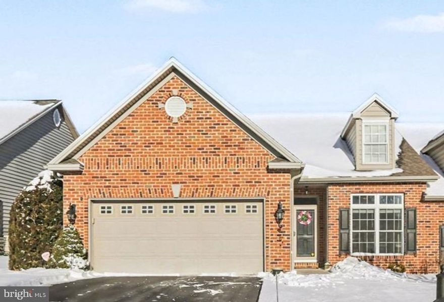 Experience exceptional single-level living in this highly sought‑after Yingst-built Brandywine community. This impressive ranch home features dramatic vaulted ceilings and an open, flowing layout designed for comfort and style. The kitchen shines with quartz countertops, stainless steel appliances, 42" cherry cabinets, pantry closet, recessed lights, over and under cabinet lighting and a seamless connection to the dining area that overlooks screened in deck.  The spacious family room has a gas fireplace and skylights that brighten and open the area. Hardwood runs throughout the foyer, kitchen, dining and family room.  Brazilian manufactured hardwood is in all three bedrooms. Please note bedroom one is currently used as an office.
The spacious primary suite offers vaulted ceiling and a relaxing ensuite with a jetted tub and an updated tile shower with sliding glass doors plus a double sink vanity with extended cabinetry. 
The bright, expansive walkout lower level is beautifully finished and includes a custom built‑in for TV hookup and components, 2 bonus rooms, and an additional half bath—perfect for guests, hobbies, or extended living space. The finished area opens onto a covered concrete patio. A storage area and separate workshop complete the basement with the mechanicals and built in shelving 2 sides and down the center of the room.
Set on mature, well‑kept grounds in a peaceful neighborhood, this home provides easy access to major highways, shopping, and everyday conveniences. Truly effortless, single‑level living at its finest.