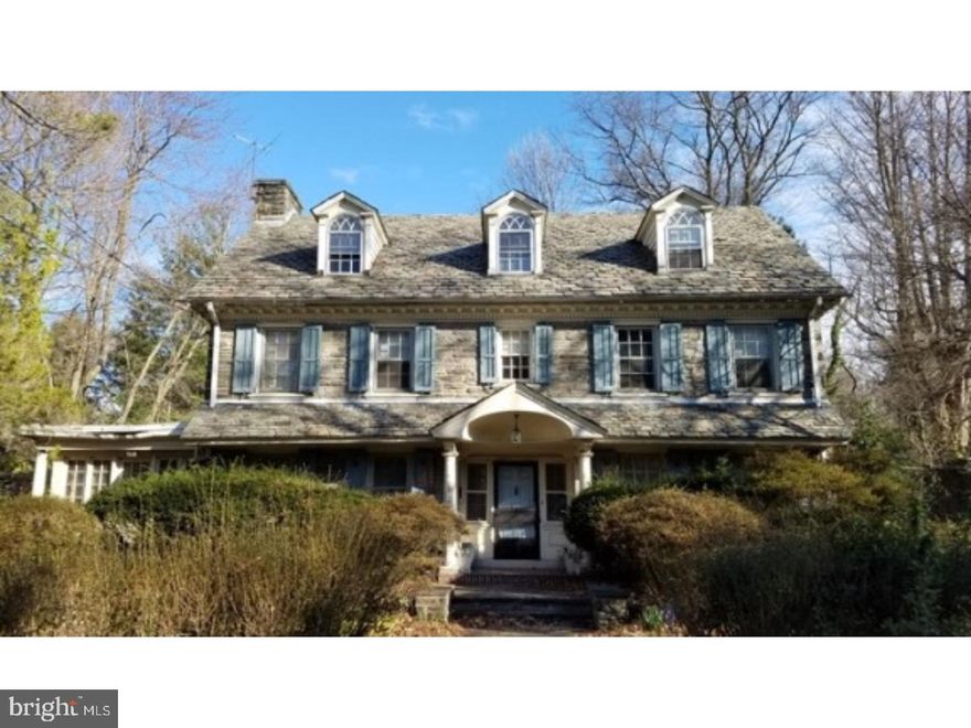 3 Herford Place, situated on a private drive in the Yeadon Borough area, is a 4200 square foot stone home, poised to again join that special category of homes. Resting on a .54 acre lot. Large formal entry is the setting for a dramatic 3 story staircase, loaded with natural light. Spacious formal Dining Room has adjoining functional Butler's pantry and prep area. Large kitchen with built-in bench seating and adjacent mud room. Large formal Living Room has original fireplace mantle. Six bedrooms on upper levels. Everything is original.  Being offered AS IS buyer is responsible for U & O and any repairs associated with it.  Buyer is also responsible for all transfer tax.