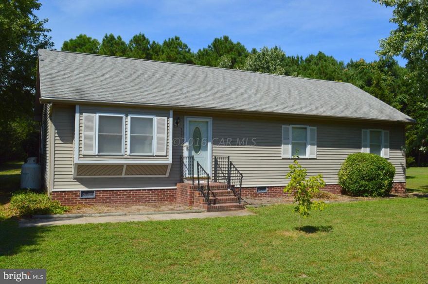 This rancher has everything you have been looking for and is only 12 miles from Salisbury! 1 acre private lot, Brand new HVAC w/ high efficiency Heat Pump.  Inside is a great floor plan. Relax on the private treated deck overlooking the patio and grounds. Out back there is a 30 x 48  3+ car garage/pole building with concrete floor, electric, water with a 30x16 attached lean-to. Plenty of space for equipment, trucks, cars, etc... w/ large overhead doors.  Keep cool with the 24x30 Pool House and in ground pool!! If you don't want  a pool, this building would make  a great workshop, office, man den or game room.