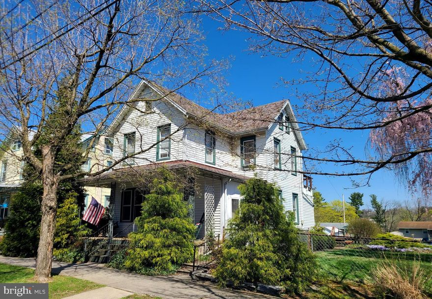 From the full front porch to the multi tiered deck to the  incredible (double lot)rear yard, nothing says "Home" like this  charming  two story.  Located in the heart of Robesonia, you can  enjoy the small town feel of  having the  local post office and ice cream parlor within walking distance and still be within a short drive to all major arteries.  This home has plenty of  comfortable space, offering  a formal living room and  a dining area that opens up to the kitchen with a small  breakfast bar.  Around the corner you will be pleasantly surprised to find a  family room,  laundry room, powder room and  bonus room, which could be a small office or studio.  With little effort, you could add a shower and have one floor living at your fingertips.  There are three ample sized bedrooms and a full bath on  the second floor.  The bathroom can be accessed through two of the bedrooms; not perfect, but very workable.  As you stand on the main bedroom deck and gaze out over the rear yard you quickly appreciate the size and  number of possibilities at your disposal.   You have so many options to enjoy your gorgeous outdoor space - read a book  on your covered front porch,   enjoy morning coffee on the cozy deck off the primary bedroom,  invite family and friends to a cookout  on your covered rear deck,  play a variety of lawn games on your sprawling rear yard, try your hand at  organic  gardening and so much more!  Did I mention the roof was just replaced and there is  rear access with 5+ off street parking spaces and plenty of room to build a garage or an outbuilding.    This  very affordable property is warm and inviting and although updates are needed,  you will have the opportunity to  create a family home for years to come!  Call today for more information and for your private tour.  Property is being sold "As Is".