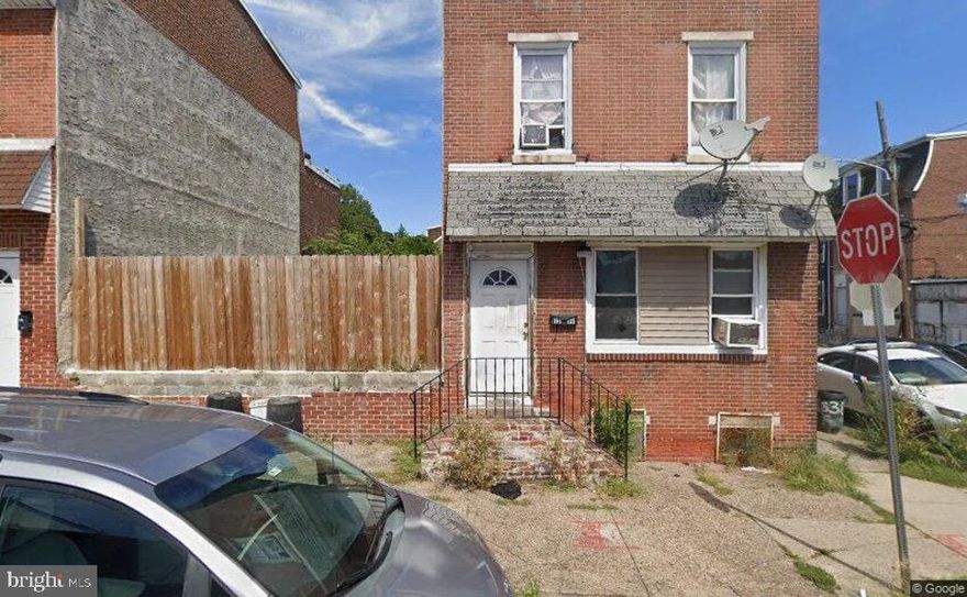 Investor duplex opportunity in Northeast Philadelphia with an active rental license and both units delivered vacant, offering full control at acquisition. Legal duplex configured as two 1-bedroom units with strong value-add potential. Based on market comparables, projected rents of approximately $1,050 per unit provide an attractive upside for investors seeking repositioning opportunities. Solid brick construction on a CMX-2 zoned lot with potential for future flexibility. Property requires renovation and is priced accordingly. No tenant relocation required. Sold strictly as-is. Buyer responsible for U&O, inspections, and verification of zoning, unit count, and licenses. Convenient location near Roosevelt Boulevard, shopping, and public transportation. Pro forma and rental comps available upon request.