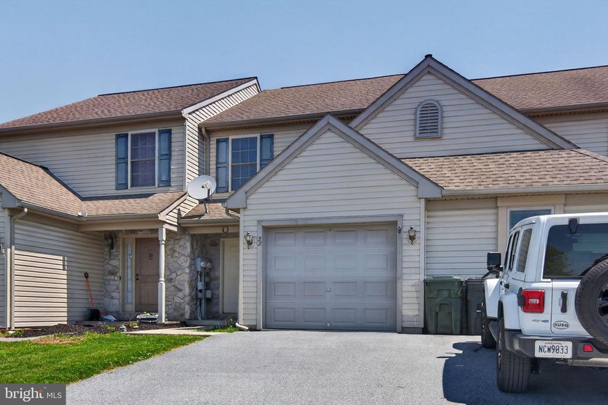 Welcome to 53 Chickadee Cir, a bright and welcoming 3-bedroom, 2.5-bath townhome in the heart of beautiful Leola, PA. Perfectly situated on a quiet cul-de-sac, this home offers the ideal mix of privacy and convenience. Enjoy a spacious layout with a 1-car garage and a private, spacious master suite featuring its own private bath. Step out back to your private 10x10 patio, perfect for morning coffee, or enjoy direct access to the adjacent Township Park. With NO HOA fees, this home offers maximum freedom. Enjoy the best of suburban living just minutes from local shopping and restaurants.