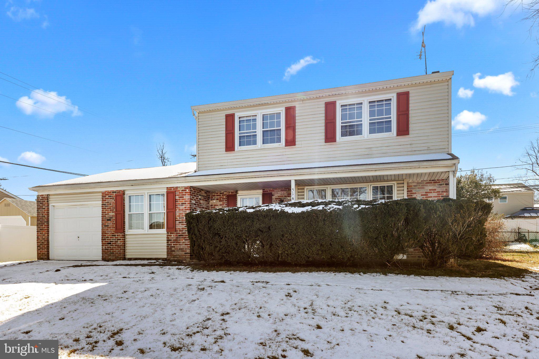 Welcome home to this fantastic Fairless Hills center hall Colonial on a large, fenced lot. The Seller has made lovely upgrades for you, the new owner, to be able to move right in, unpack, and enjoy. As you enter from the front porch to the right is the living room, left is family room, ahead is the updated kitchen, and you can also access the stairs to the second floor. The entire house has been freshly painted in a modern, neutral color. The living room continues to the formal dining room. Both are spacious with tons of natural light and have brand new wall to wall carpeting. Continue into the NEW upgraded eat-in kitchen. White shaker cabinets, Quartz countertop, subway tile backsplash, and a BRAND NEW GE Appliance package in Granite (color), which includes refrigerator, stove, built-in microwave, and dishwasher. Continue to the family room. This area includes a newer carpet. Off the family room is a powder room. You'll love the laundry/mud room, which includes a utility sink, washer/dryer (as is), and NEW flooring. An entry door makes this space invaluable on snow days, or any back yard upgrades. Continue to the second floor. There are 3 spacious bedrooms, including the large Primary Bedroom with lots of closet space. The steps and second floor hall and bedrooms all include original hardwood flooring. A full bath with double sink complete the second floor. Off the kitchen is the door to the large, unfinished basement. The garage is deep with plenty of room for more storage and your car. There is plenty of parking in the long driveway.
This home is bright and spacious. The location is on a small street and can't be beat. Close to major roadways to Princeton, Philadelphia, New York, and Trenton train station. Come see this beautiful home with so much new, and so many other possibilities with your decorating ideas.