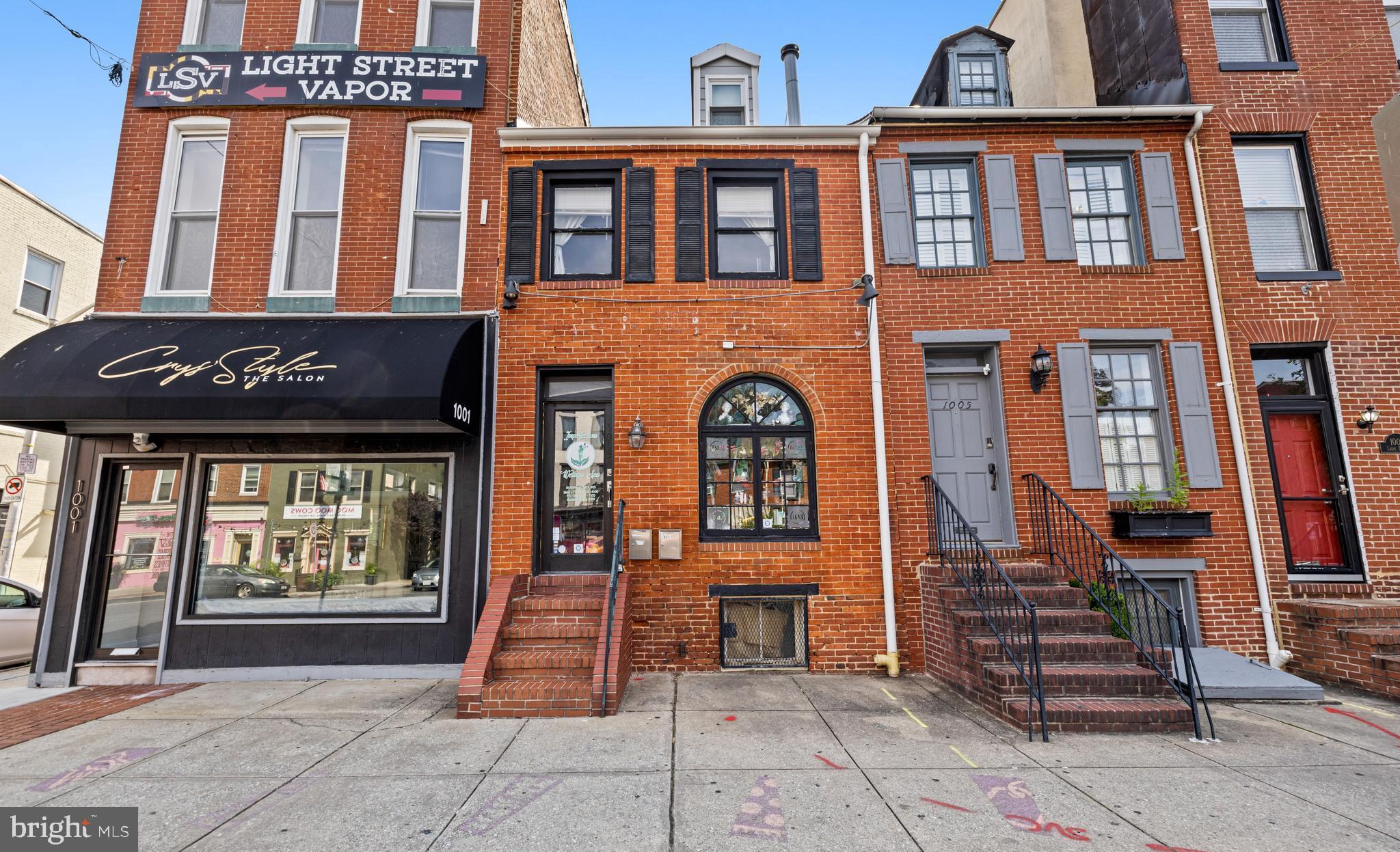 Investment Property available in Historic Federal Hill! This separately metered 2-unit property features a commercial space on the ground level and one bedroom apartment on the second and third floors. Currently operating as a skin care salon, the commercial space (C-1 Zoning) has been rented by the current tenant for over 3 years at $950/mth. The salon is comprised of a waiting room, treatment room, kitchenette, and half bathroom. The salon has access to the lower level that is currently being utilized for storage and houses the mechanical systems for both units. Out back of the building you will discover a 1 car parking pad and access to the residential apartment. The one bedroom, one bathroom apartment offers historic charm and modern conveniences. The current tenant has been in place for over 3 years at $1350/mth. Both tenants are on month-to-month leases. There is a limited schedule to show this property based on the salon’s schedule and the tenant’s work schedule. Please schedule as far in advance as possible.