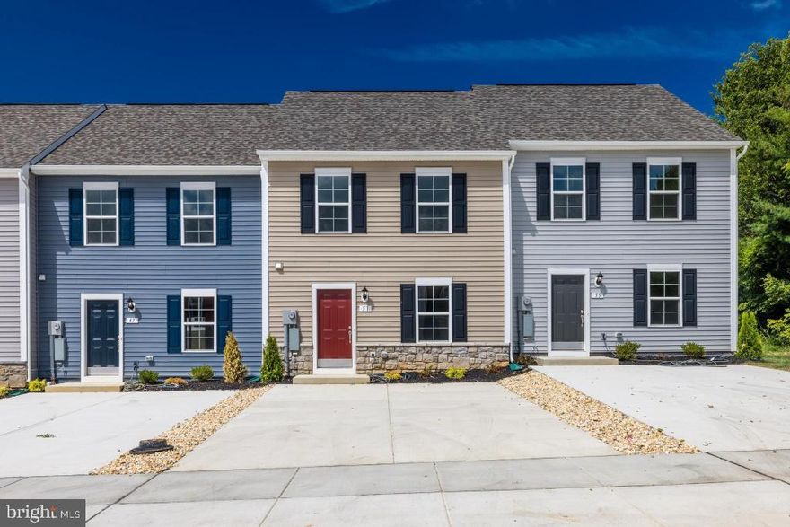 Brand new, move-in ready townhouse in the heart of Charles Town, just 30 minutes to Leesburg and under 40 minutes to Frederick. The main level features a spacious living area, kitchen with luxury vinyl flooring and stainless steel appliances and half bath. 3 generous bedrooms upstairs includes a primary suite with an en-suite bath and washer/dryer coming soon! Additional storage shed attached to the rear of the house and 2-car driveway parking in front. Enjoy the great outdoors with Harpers Ferry and the Shenandoah River nearby. Close to shopping, dining, and major commuter routes.
