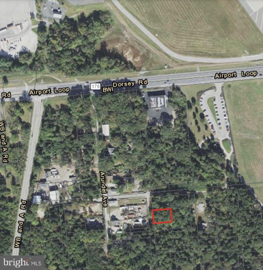9,200 square feet of industrially zoned property off of Dorsey Road across from BWI Airport. W2 (Light Industrial zoning) permits offices and light manufacturing as well as building materials storage and sales, self storage and contractor and construction yard. Seller will entertain  3 year owner financing 25% down.