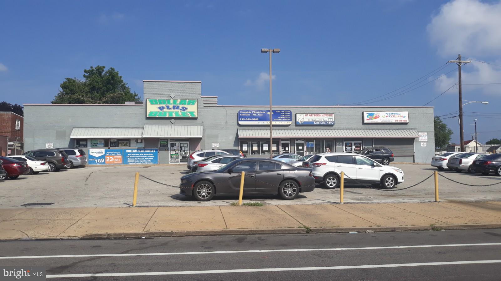 Property Description
KW Commercial is proud to offer this multi tenant retail shopping center as a great additions to any investor's portfolio. Long term tenants occupy this corner, single story, stand alone, retail property with ample parking, loyal customer base, and over 17,000 VPD, Easy access to route 309, Old York Rd, and Germantown Pike. Property is within an Opportunity Zone.
This property is situated on a very well known business corridor surrounded by an area made up of mainly residential homes.
Area Description
Mt. Airy’s varied architecture recounts its historical roots. Structures dating back to the 18th century commingle with Victorian and 20th-century homes. The community’s Quaker roots might be one reason Mt. Airy became a model of diversity early on. Since the 1950s, the community has earned a national reputation for welcoming families of all races, genders, religions and nationalities who share a fierce commitment to civic engagement and social activism.
Mt. Airy began as a resort for Philadelphians to get away from it all. Though the bustle increased since then, it still serves as a welcome respite from city life thanks to its lush greenery.
Now a commercial corridor, imaginative entrepreneurs are re-energizing the cobblestoned avenue with new restaurants and shops. Cozy cafes, chic galleries and small businesses line this happening main street, which draws visitors from all over the region.