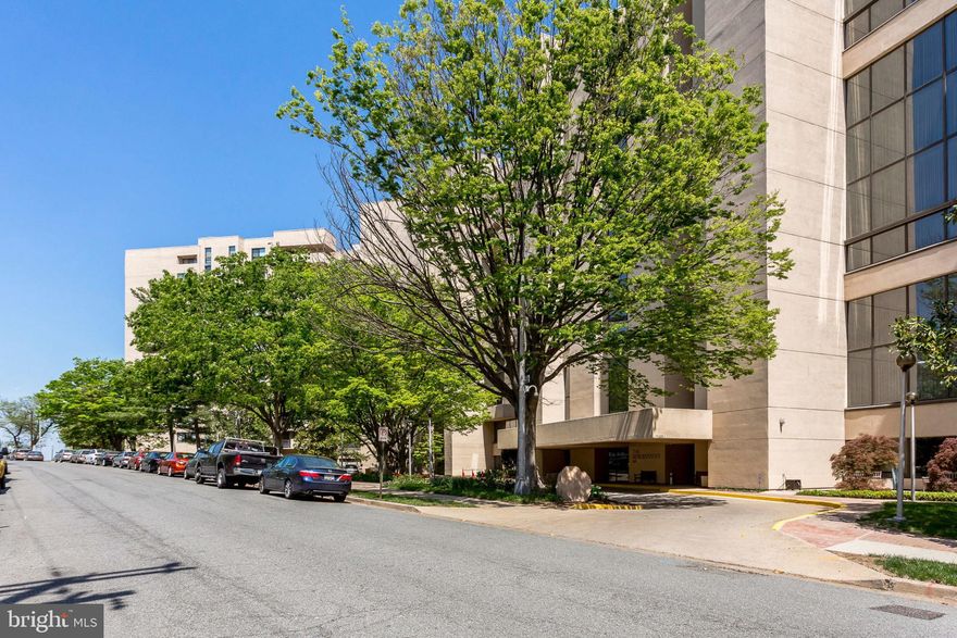 Major price reduction! Upgraded, repainted 11th floor unit has a large, covered, balcony with sweeping views of the Capitol, the Washington Monument, Pentagon City, Crystal City, the under-construction Amazon HQ2, the Washington Reagan National Airport, and the Potomac River.  This updated unit has a luxurious newer kitchen  with its own convenient grocery drop-off door, premium cabinets, granite counters, recessed lighting, and a convenient hidden stack laundry.   Beautiful ceramic tile flooring highlights the foyer, dining, kitchen, hallways and baths.  Premium light fixtures are included.  Premium textured carpeting and pad softens your steps in the bedrooms and living area. The updated baths have granite counters and beautiful backsplashes.  There are a wet bar, built-in shelves and cabinets in bedroom 2 and hidden in the dining area and master bedroom.  This unit includes two assigned parking spaces (#1-37 and 1-190) in the underground garage as well as a large private storage room just down the hall on the 11th floor.  The shared laundry area down the hall complements the private in-unit one. From this location you can walk or roll  to a park just down the street , VRE, Metrorail, Metrobus, restaurants, retail, Whole Foods and Costco.   The Representative building has an imposting lobby with floor to ceiling windows out of each of its bays and a front desk staffed 24x7.  Overnight security includes additional staff. Each wing of the building has its own elevator bank. In addition there is a gym being renovated to twice its current size with restrooms and showers.  This building is pressurized prevent the intrustion of harmful airborn material. In addition both the elevators and the fire control systems have been upgraded.  This property is being sold as is by an estate with no controversy so no court actions required.