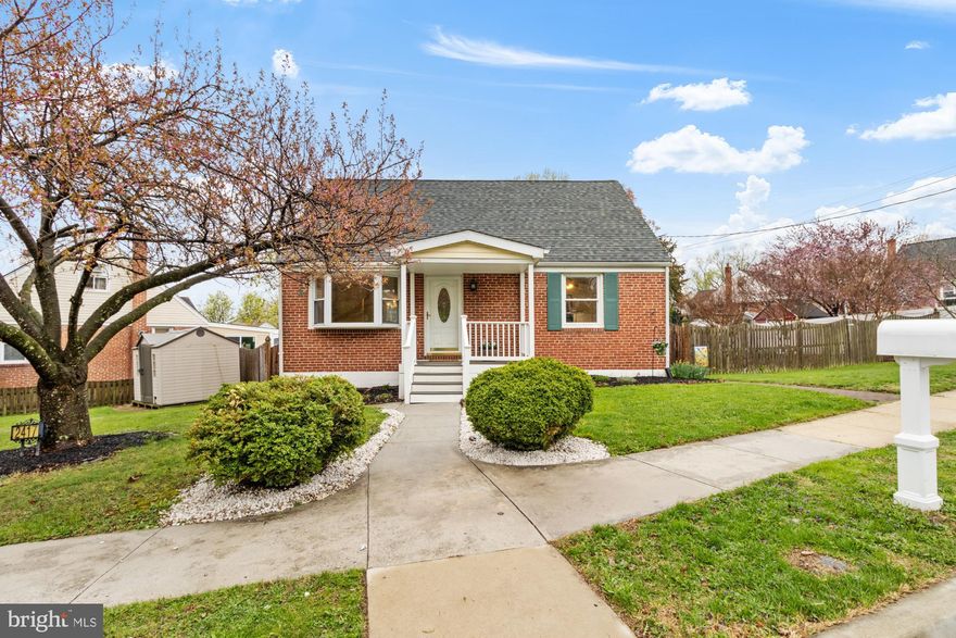 **Don’t miss your chance to own this beautifully updated 4-bedroom, 2-bath Cape Cod, perfectly situated in a quiet neighborhood.** The home features a stunning brick front and a spacious 2021 front porch—ideal for relaxing outdoors. Step inside to find a welcoming living room with updated luxury vinyl plank flooring. Adjacent is the formal dining room, also featuring luxury vinyl plank floors, a 2019 updated light fixture, and a large 2019 highlight window that fills the space with natural light. The eat-in kitchen offers 2023 new Corian Solid Surface countertops; New sink; New Faucet, 2024 New premium backsplash,  2025 stainless steel appliances, and a 2022 garbage disposal—perfect for both everyday living and entertaining. The main level includes two bedrooms with beautiful hardwood floors and a full, updated bathroom. Upstairs, you'll find two generously sized bedrooms, each with custom closets and added storage, accessed via the 2020 new stairs and railing. The finished lower level, updated in 2020, boasts a large family room, second full bathroom, wet bar, ample storage, and a spacious laundry room. Additional updates and features include:  Whole-house interior paint (2021); Living room and hallway ceiling trim (2021); Rear yard drainage system (2020); New HVAC system (2018); New roof (2016); Ameri-Dry waterproofing system (2014, per prior owner – lifetime warranty). This home has been meticulously maintained and thoughtfully updated throughout—just waiting for its next owner. **Schedule your showing today and make this gem your own!**