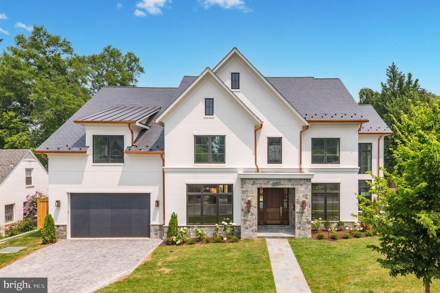 Extraordinary New Construction in Spring Valley designed by luxury, boutique developer, Danube Group! An exceptional team has been assembled in the construction of this home including Martha Vicas Interiors, architecture by Studio Z, and built by CMX Construction. 8,385 SF on a 0.22-acre south-facing lot! Incredible scale on all 3 levels, Thermador Kitchen appliances, Large format Quaker windows, and additional high-end material selections including Waterworks and more! The gourmet kitchen opens to the family room and adjoining breakfast room and walks out to the screened-in loggia with gas fireplace. Lux primary suite with 2 large walk-in closets and outdoor terrace. Additional Family Lounge on Second Level. Generous Lower Level with Bedroom, Bath, Fitness Room, and Recreation Room. Serene level rear garden with mature trees and landscaping. 2-car garage parking + driveway parking. Elevator to all levels. Easy access to restaurants and retail on Massachusetts Ave. House location and lot is designed to accommodate an in-ground pool. Delivery Summer 2023. Contact listing agents for complete specifications and additional info.