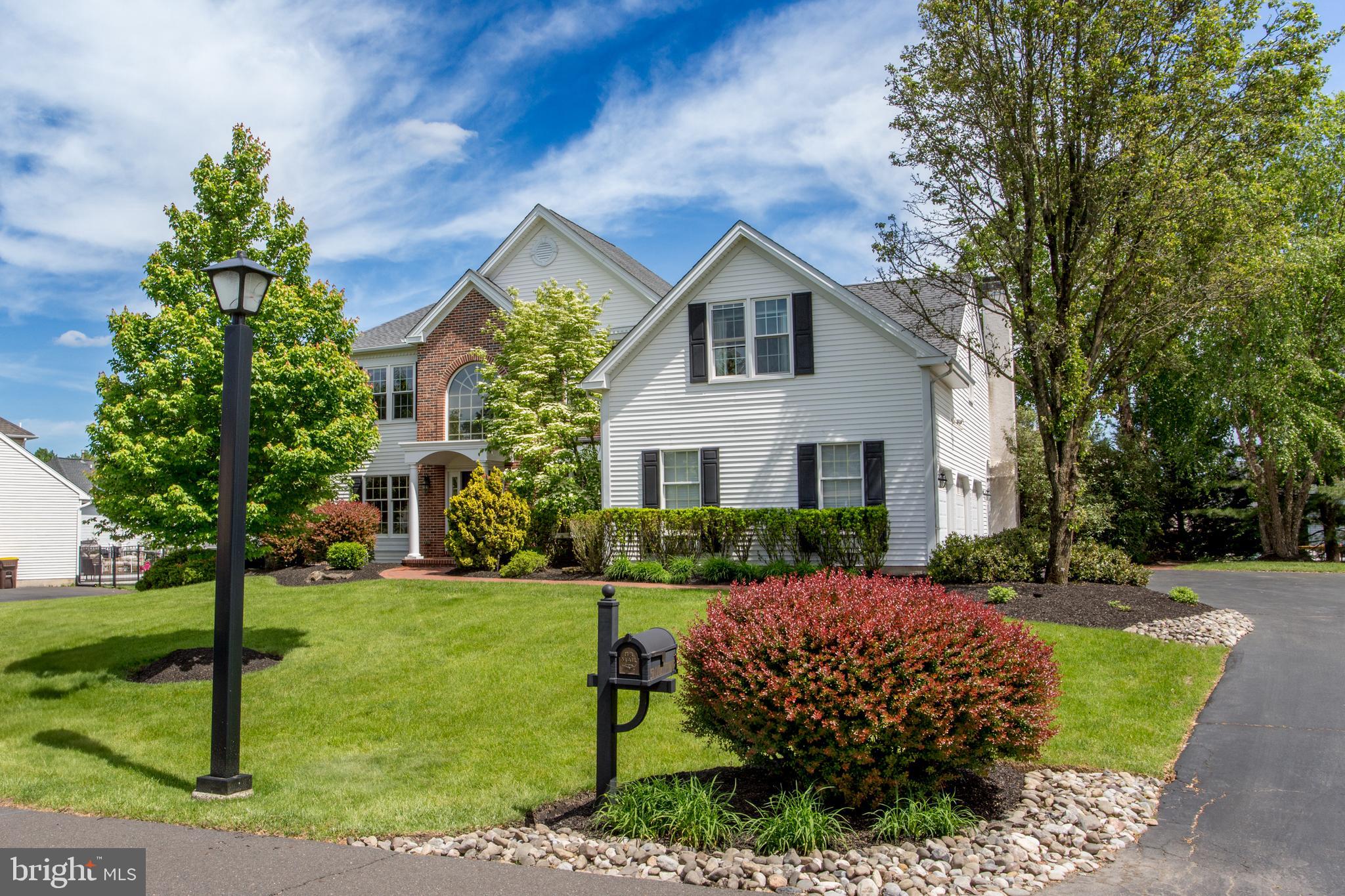 A welcoming brick walkway leads you into this spacious 4-bedroom, 2.5-bath home, ideally located in the award-winning Central Bucks School District. Inside, you’ll find gleaming hardwood floors and a thoughtfully designed layout that blends comfort and function. The gourmet kitchen boasts upgraded appliances, including a 5-burner gas stove and double oven—perfect for both everyday meals and entertaining. A bright sunroom offers year-round enjoyment, and a separate office provides a private space to work from home. Upstairs feature brand new carpeting and well-sized bedrooms, while the finished basement adds versatile living space. Additional highlights include a separate laundry/mudroom and a brand-new roof for added peace of mind. Step outside to a private brick patio, ideal for barbecues or simply relaxing in your own backyard oasis. Don’t miss out on this beautiful home located in the award-winning Central Bucks School District—conveniently located near shopping, dining, and entertainment.