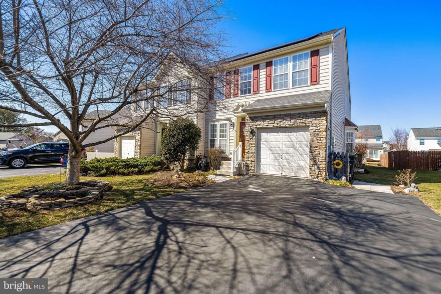 Welcome to this stunning 3-story home in Hanover with a main level bedroom and bathroom! As you enter, you are greeted by beautiful hardwood floors, large windows, and tall 17-foot ceilings. The kitchen boasts granite countertops, birch cabinets, and a cozy breakfast nook perfect for enjoying your morning coffee. From the breakfast nook, step outside to the Trex deck and newly installed concrete patio. The main level primary suite offers a peaceful retreat with large closets and tray ceilings for added elegance. The upper level of this home boasts two spacious bedrooms with lots of closet space, a hallway bathroom, and a beautiful loft. The finished basement space is complimented by a gas fireplace and full bathroom, perfect for a cozy living space or secluded guest area. The basement also has plenty of room for storage or a workshop, but if that isn’t enough, this home also comes with a shed that was built in 2017. Don't miss your chance to own this exquisite property in Hanover with over 2,800sq ft of finished living space. Schedule your showing today and make this house your new dream home!