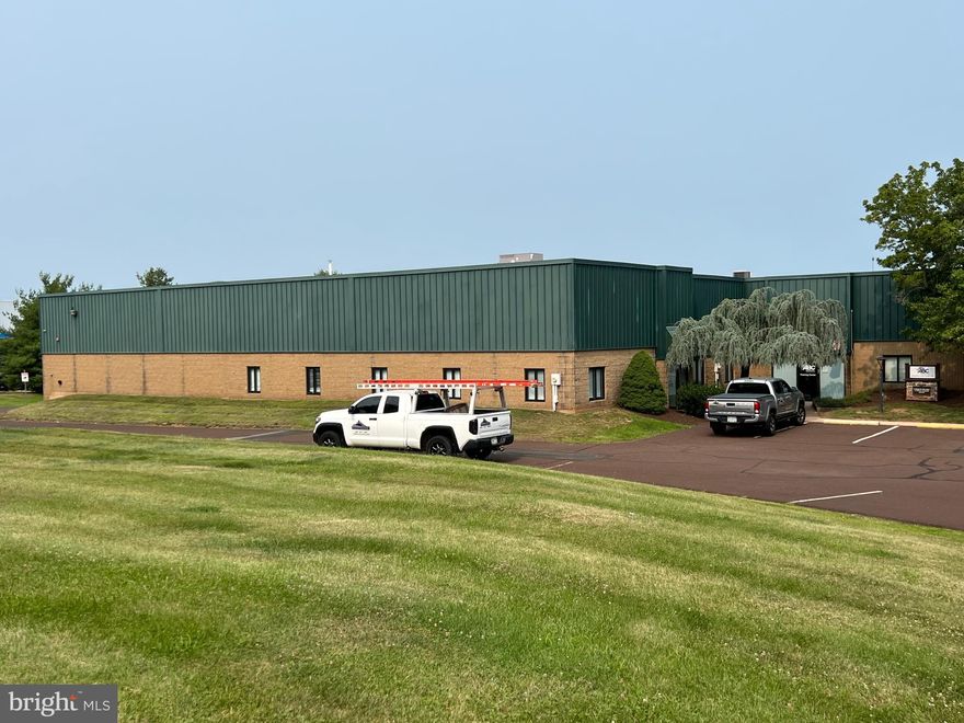 One story Industrial/office space. Consisting of office, conference and training space.  Air-conditioned manufacturing/ distribution space or storage. 400 Amp-three phase and single-phase electric distribution throughout. Good visibility, access near North East Extension of PA Turnpike and signage on Gehman Road with ample parking.