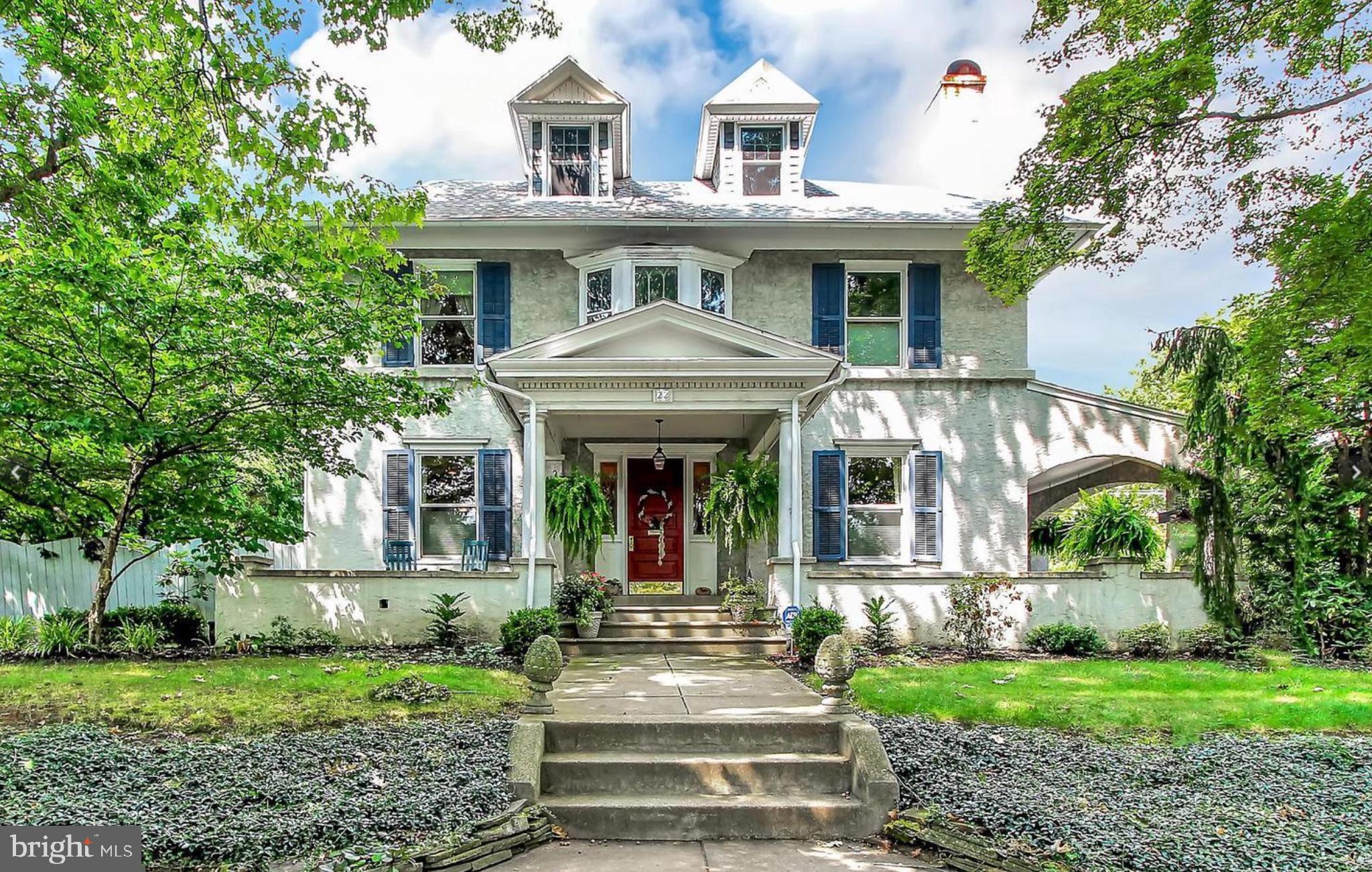 Welcome to your future residence at 22 Wyomissing Boulevard, a stately home that exudes elegance and charm. As you step into this magnificent six-bedroom, five -bathroom abode, you are immediately captivated by over 4,200 square feet of meticulously remodeled living space. The home embraces its original character with a spacious vestibule, adorned with custom leaded glass windows, leading into a breathtaking center foyer. The dramatic staircase ascends to the third floor, creating a luminous and open entrance.
The formal living room is a testament to timeless elegance, featuring solid pocket doors, a wood-burning fireplace, and original diamond lattice French doors. The family room, with floor-to-ceiling built-in bookshelves and inviting bay windows and window seats, serves as an intimate retreat. Culinary enthusiasts will revel in the spacious eat-in kitchen, equipped with natural maple cabinetry, an oversized granite island, and state-of-the-art appliances.
The primary suite is a sanctuary of luxury, offering a large bathroom, walk-in closet, and a convenient laundry room. Beyond the master, discover a charming bedroom with a bay window view of the tree-lined boulevard. The upper floors house additional spacious bedrooms, while the basement provides an ideal entertainment space with a built-in bar, decorative fireplace, pool table, hardwood floors and ample storage.
Outside, enjoy the serene cabana and in-ground pool, embraced by mature landscaping. This home also includes modern conveniences such as central air conditioning, individual radiator heat settings, security features, and ample parking featuring a detached two car garage. Experience the elegance of classic design and modern comfort in this exceptional residence.
