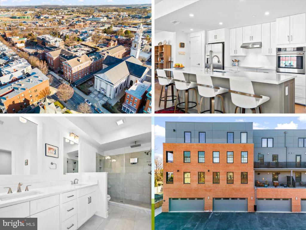 Rare opportunity to own one of Visitations luxury condominiums in downtown Frederick. This modern condominium unit was built in 2023 and is move in ready. Neutral features throughout this open floor plan concept perfect for hosting and entertaining. The gourmet kitchen boasts a beautiful island perfect for that morning cup of coffee or a gathering space for friends. Relax in the living room with views of downtown. Host dinner parties in the formal dining space. Storage is key and there is plenty of it with ample cabinet space and pantry. This unit features two large sized bedroom spaces with en-suite bathrooms and walk in closets, perfect for relaxing after a long day. Step outside on one of the two balconies and enjoy views of downtown. Plant your own personal garden! Parking is no problem with the two car garage with an electric car charger included. Walk to Visitation Hotel's new Wye Oak Restaurant or to many of the award winning restaurants along Market Street. Come enjoy city life! Live your bliss....