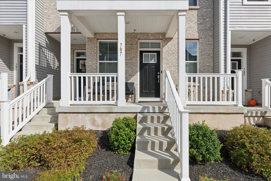 Welcome home to 787 Ore Street in the beautiful Steelpointe community! This light-filled 2 bedroom/1.5 bathroom townhome has everything you need: low-maintenance living, inviting curb appeal, a lovely front porch and a second floor balcony accessible from both bedrooms. Street parking is available for guests in addition to your attached garage and parking spot in the rear of the unit. Inside you’ll find 9’ ceilings, a spacious living area with a gas fireplace, as well as the kitchen which includes stainless steel appliances, quartz countertops and plenty of space to prepare and share meals. There’s a powder room and large storage closet and entry to your garage. Upstairs are two beautiful bedrooms and a full, double-vanity bathroom with shared access. Stacked laundry machines add further convenience – no running downstairs in the middle of the night!
Almost as exciting is the ease with which you can take advantage of everything downtown Phoenixville has to offer: shops, restaurants, entertainment – all within walking distance or a very short drive. There’s lots of green space (dog friendly!) in the community and you can get right on the Schuylkill River Trail to walk or bike.
787 Ore Street offers the perfect blend of modern comfort, walkable convenience, and small-town charm—ready for you to move right in!