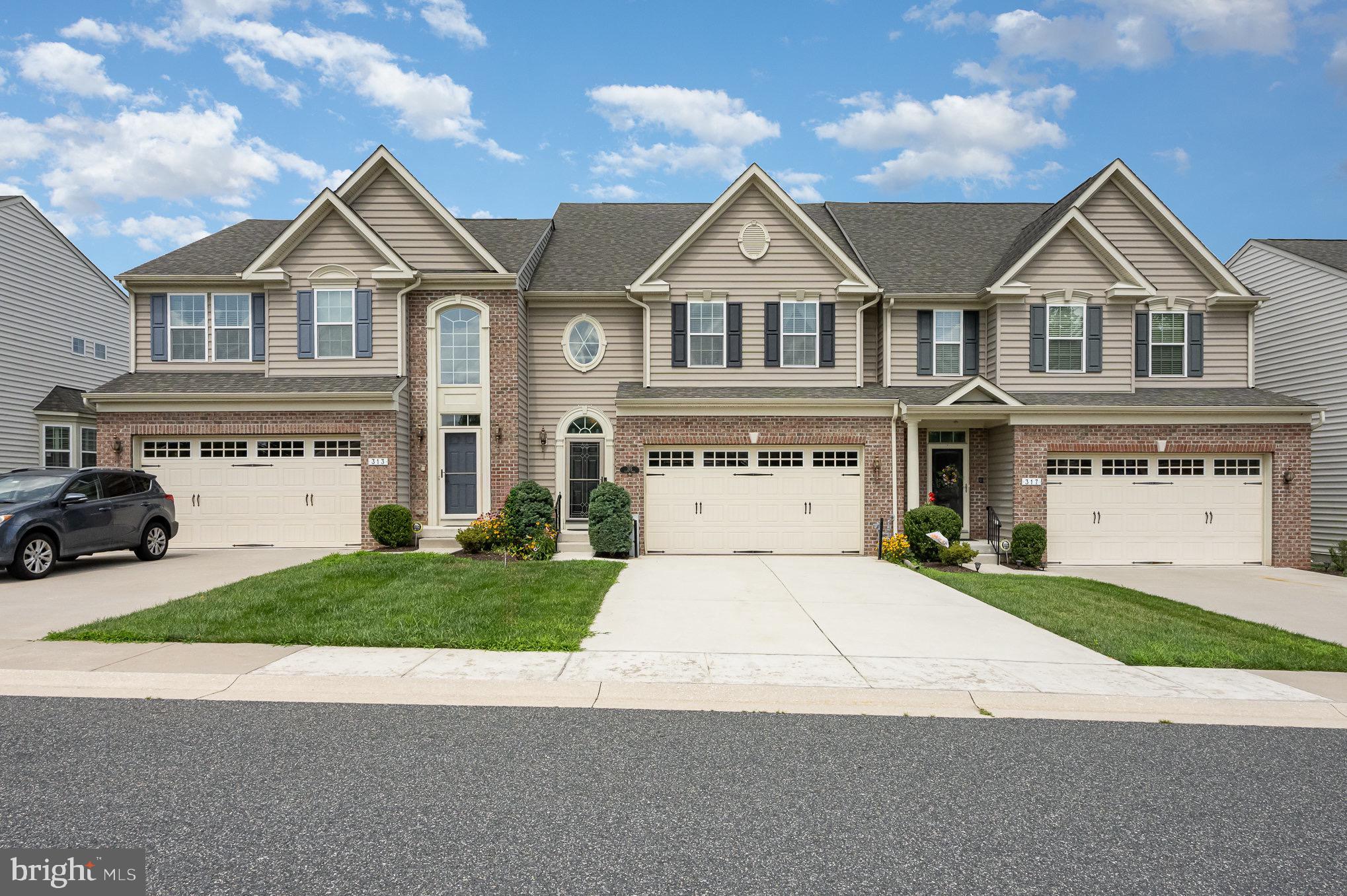 Welcome to this absolutely gorgeous 5 bedroom, 3.5 bath villa home with a two car garage located right in. the heart of Fallston within seconds of tons of shopping and dining destinations. This 55+ community of Fallston Commons is highly desired and comes with tennis, pickleball, outdoor pool, exercise center and a bunch of clubs/activities to get involved in. Walking into the first level brings you to an entire floor covered throughout in new quality wood flooring and ten foot ceilings. The foyer leads to a powder room on the left and to the right a full service gourmet kitchen with granite countertops, a granite island and large granite breakfast bar, all stainless appliances including wall ovens and a cooktop, a backsplash and tons of custom cabinetry. The kitchen looks out over an open concept dining room that flows openly into a large living room with a gas fireplace and extra high ceilings. Pay attention to the high quality trim throughout such as wood plantain shutters, crown molding, pillars and tray ceilings. French doors off of the living room open out onto a trex deck which looks out onto and has a spiral staircase leading down into the custom stone paver courtyard with stone walls. This custom courtyard also has a hot tub, and a built in fireplace and gate exiting the rear.
Back inside, a mudroom off of the kitchen leads to main floor laundry and out to the two car garage. A short hallway off of the living room leads into the main level primary suite with high tray ceilings and a large walk in closet, and private bath. The owners suite bathroom has double vanities, a modern tile shower and linen closet. Taking the stairs to the second floor leads to a carpeted loft area that overlooks the living room as well as the front foyer. There are three mored bedrooms on this floor and a full modern bath with a tub/shower combo.
Heading into the basement is an entertainers dream. There is a massive living area down here, perfect for fun or relaxation with its own gas fireplace, as well as a massive granite bar/kitchenette. There is also a 5th bedroom, and full modern bath with walk in shower. The basement walks out into the rear courtyard without needing steps. This house is top of the line, very well maintained and upgraded. Come see why its the best in the neighborhood today!