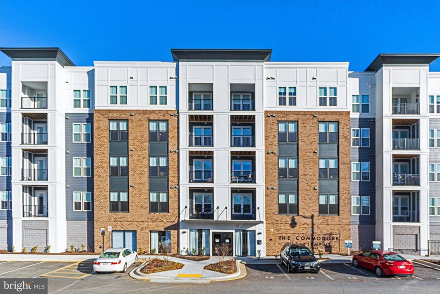 Bright, spacious unit at second floor elevation showcases stylish design upgrades throughout! Start an exciting new chapter in this amenity-rich 55+ community conveniently located mere minutes to downtown Annapolis, retail shopping, waterfront dining and Bay Bridge. Reserved parking space included. Turnkey luxury includes window treatments, full-size washer/dryer and more! Building One nearly sold out - tour this stunning new home today!! Virtual staging used to demonstrate the space & layout.