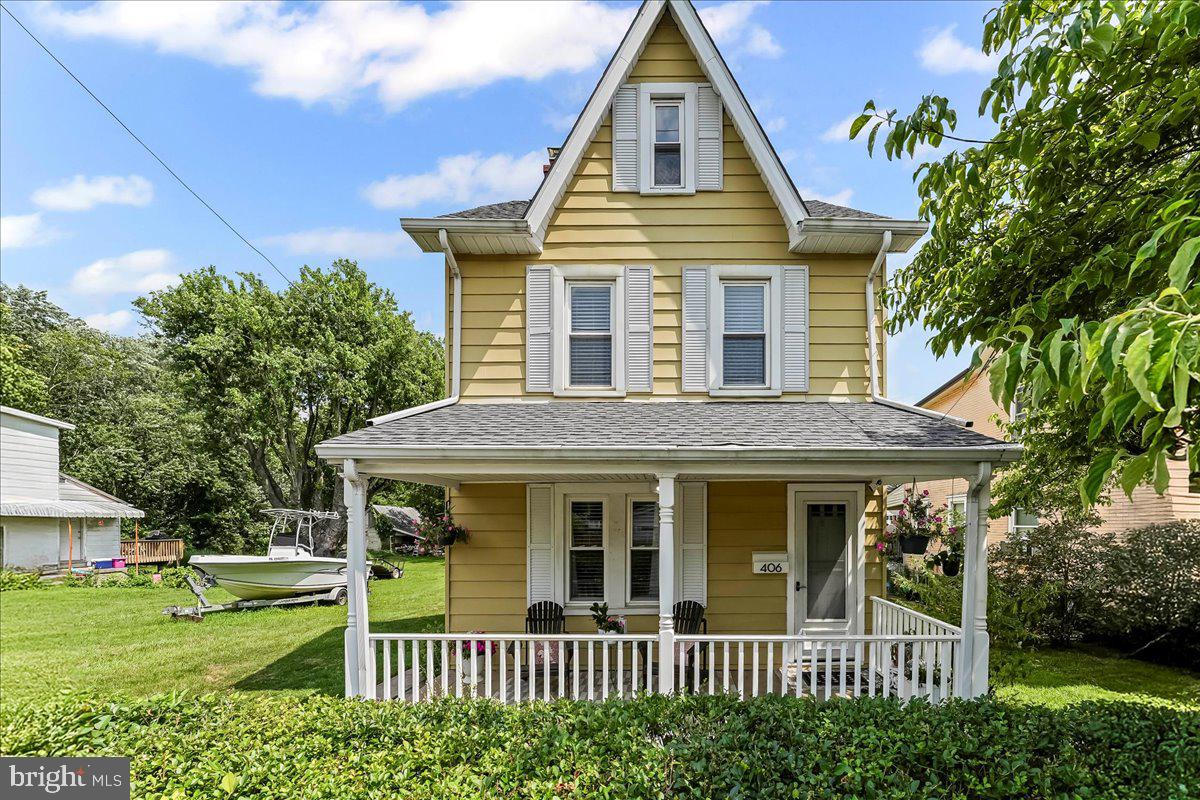 Welcome to 406 Jefferson Avenue, a charming 3-bedroom, 1.5-bath Victorian-style single home in the heart of Downingtown Borough. This beautifully updated home features 1,512 square feet of living space with fresh paint, luxury vinyl plank flooring, original moldings, and a bright, open layout. Enjoy the inviting front porch, spacious eat-in kitchen with gas cooking and pantry, and a covered back patio perfect for entertaining. Upstairs, you’ll find three bedrooms and a full bath, plus a finished attic ideal for a home office or bonus room. The walk-out basement offers plenty of storage along with a backyard shed. Outside, the flat, fenced yard provides room to relax, garden, or play. Located on a quiet street just steps from parks, shops, restaurants, and all that Downingtown has to offer—including East Ward Elementary and Downingtown East schools—this home combines small-town charm with walkable convenience. Don’t miss this opportunity to own a piece of Downingtown history with modern updates and timeless character!