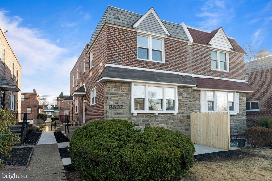 Welcome to this beautiful full renovated home located in the highly desirable Mt Airy Neighborhood of Philadelphia.  From the moment you enter, the open-concept layout invites you into a sun-drenched living space, perfect for both relaxation and entertaining.  And to the left, a formal dining area both featuring with a modern accent wall.  Find your way to the kitchen, which boasts stainless steel appliances including a refrigerator, gas range, dishwasher, microwave and beautiful cabinetry that provides ample storage. Upstairs you will find the three spacious bedroom and a beautiful bathroom with a double vanity, bathtub and shower.  The walkout basement provides laundry facilities , one  additional  bedroom, a full bathroom  and a lot storage space . This outdoor space offers the perfect blend of relaxation and seclusion or enjoying the fresh air.  This fully renovated home is convenient for shopping , restaurants and transportation. Make your appointment today and live where you love!!