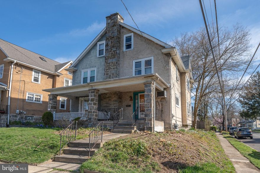 A great opportunity to own in this highly sought after neighborhood in the heart of Ardmore, Haverford Township. This spacious 3 bedroom, 1.5 bath, 1,620 square foot Twin Home is ready to tell it's next story. The covered Front Porch encourages enjoyment of this bustling neighborhood.    Inside the cozy living room features a corner stone fireplace and flows seamlessly into the Dining room, both with hard wood floors. The Eat In Kitchen sits directly behind the Dining Room.  A door in the Kitchen eating area opens to the Basement stairs.  An opening on the back wall leads to a multi purpose space works as a Mudroom Pantry and has a Side Door Entrance that also provides access to the back yard. Three bedrooms with ample closet space and a Hall Bath with Tub/Shower complete the second Floor.  There is a walk up third floor that has been converted to add a Bedroom, study and Full Bath in neighboring homes. The Basement currently houses the laundry machines and a Half Bath and could further expand the living space.   The corner lot allows for natural light to brighten the space. The location is exceptional, the Norristown High Speedline Ardmore Junction Station is close by as is the Paoli Thorndale Ardmore Station. Many local restaurants and shops throughout Ardmore and Suburban Square are within walking distance. Ardmore is a wonderful place to live and the demand for houses in this neighborhood continues to grow. The opportunity to renovate and custom design your own home doesn’t come along often, don’t miss out.