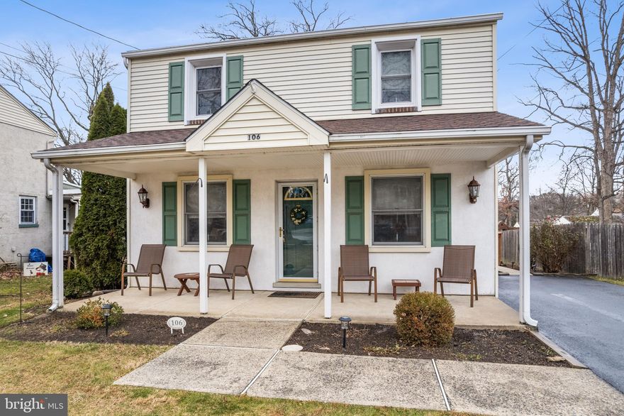 Welcome to 106 Glenwood Avenue, a home that surprises you in the best way.

Set in the heart of Trooper within the Methacton School District, this home offers far more space than it appears from the street. Thoughtful additions throughout create a comfortable and versatile layout.

At the center of the home is a truly impressive great room filled with natural light. It is designed for both everyday living and entertaining. Vaulted ceilings with exposed wood beams, wide window walls, and multiple sliding doors open seamlessly to the backyard. A newer mini-split system ensures efficient comfort throughout the seasons. It’s a space that instantly feels inviting and lived in.

The dining area carries that warmth forward with a wood-plank ceiling. It offers easy flow into the kitchen. The kitchen features tasteful cabinetry with an excellent layout and an abundance of storage. KraftMaid cabinets with dovetail construction, a tiled backsplash, and generous counter space reflect quality craftsmanship and functionality. Whether cooking for family or hosting friends, the layout simply works.

Upstairs, the primary bedroom features hardwood floors and classic character, along with a spacious walk-in closet. It is complemented by an updated primary bath with a glass-enclosed tile shower and clean, modern finishes. Recent improvements, including a newer heating system and newer sections of the roof, add peace of mind.

Out back, the level yard offers space to relax or entertain. It includes a recently poured concrete patio, a wood deck, and two storage sheds. The setting is ideal for outdoor dining, hobbies, or simply enjoying quiet time at home.

Conveniently located near Routes 422, 76, and 202 and just minutes from King of Prussia, Collegeville, and Oaks, this home combines space, character, and location in a way that’s increasingly hard to find.