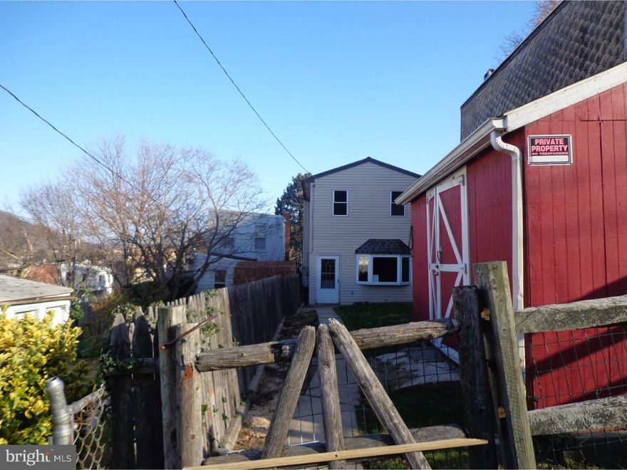 This 2-story city single near the Mt. Penn border has 3 bedrooms, possibly 4, and 1 bath. First floor laundry. Fenced-in yard has a storage shed with electric. This is a Fannie Mae HomePath Property.