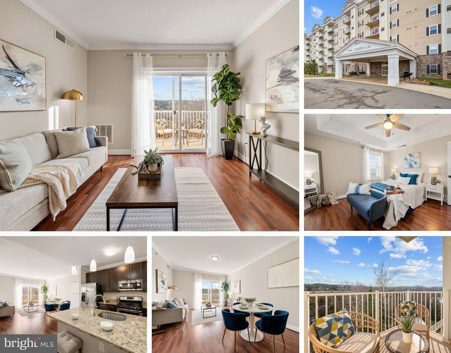 Welcome home! This sought-after gated community in Alexandria offers the perfect blend of style and convenience with resort-style amenities. Inside, the beautifully appointed condo greets you with an open and airy floor plan featuring rich hardwood flooring and sophisticated crown molding throughout. A generously sized living room flows seamlessly into the dining area, creating an inviting space for both comfortable living and effortless entertaining. In the well-designed kitchen, you'll find sleek granite countertops, stainless steel appliances, and a convenient breakfast bar with seating that opens to the main living space. Retreat to the spacious bedroom, which provides ample closet space, while the full bath features a tasteful tile shower surround, and a granite-top vanity that offers both style and storage. Step outside to your private balcony, where you'll enjoy peaceful treetop views and plenty of space for outdoor relaxation. Additional highlights include a dedicated in-unit laundry room, an oversized walk-in closet, and assigned parking with plenty of additional guest parking available. Residents enjoy exceptional community amenities including an outdoor pool, on-site fitness center, and clubhouse, all within a secure gated setting. Located minutes to Safeway, Wegmans, Springfield Town Center, Kingstowne Towne Center, Old Town Alexandria, Huntley Meadows Park, Fort Belvoir, and The Pentagon. Just inside the beltway, you’ll enjoy quick access to I-95, I-495, Duke Street, and the Van Dorn Metro Station. This move-in ready home delivers an unbeatable combination of modern living and convenient accessibility. Schedule a private tour of your beautiful new home today!