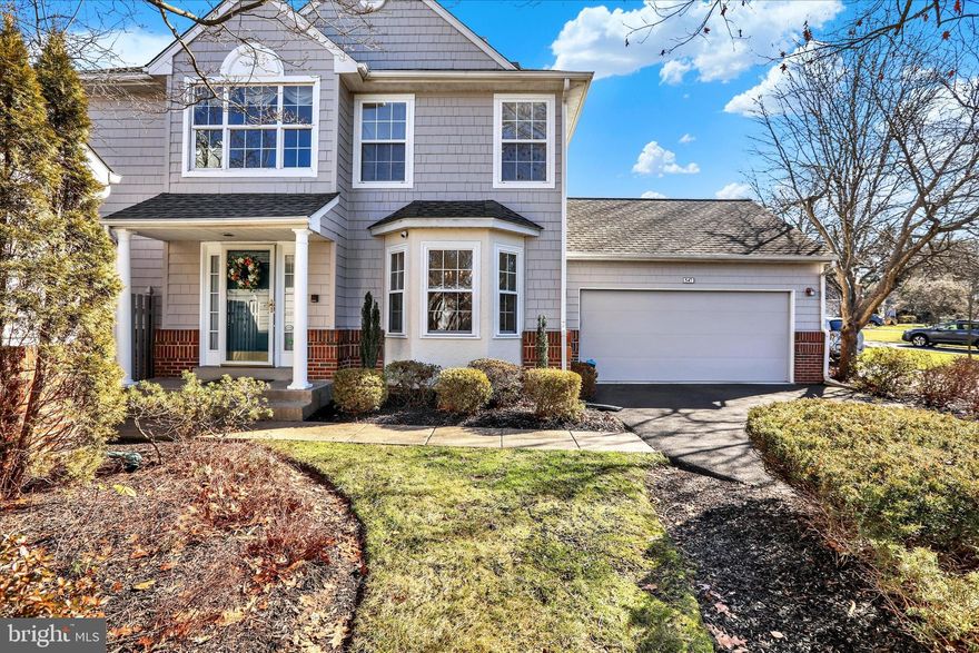 Looking for a single family home with fabulous living space and a carefree lifestyle? Welcome to 547 Palmer Farm Drive in the sought after Palmer Farm neighborhood and Pennsbury School District. This 2,070 sq.ft. turn key Independence model offers 3 large bedrooms, 2.5 baths, a two-car garage and fabulous outdoor space. Begin with a two-story foyer with gleaming hardwood floors that extend throughout both floors of the home.  To the right find a lovely formal dining room featuring two walls of bright, sunny windows and upgraded millwork. To the left, the cozy living room opens to the family room. Curl up with a great book in the sun-drenched family room centered around a cozy fireplace.  A new 3-panel sliding glass door opens to a wood deck where you can entertain friends and family, enjoy peaceful outdoor meals, or simply relax. The family room also opens to the kitchen and breakfast nook with a door to a private paver patio. If you enjoy cooking you will appreciate the kitchen with wood cabinets, granite counters, tile backsplash with under cabinet lighting, stainless gas range, dishwasher, built-in microwave  with external ventilation range hood and stainless refrigerator. A nicely appointed powder room, convenient laundry room and interior garage access complete the first floor. The 2nd floor includes a hallway with large sunny window, spacious primary bedroom replete with a bright, sunlit cornered windows, large cornered walk-in closet and a beautiful ensuite bath featuring dual vanity with white granite counter, white Jacuzzi tub and white tile shower stall with glass door. Two additional bedrooms with generous closet space share a nicely appointed hall bath with single vanity, granite counter and tub/shower stall. Looking for more recreation space? Don't miss the great lower level ready for your future finishes.  In the meantime, it is fantastic clean storage space and exercise area.  Recent updates include a new sliding glass doors (2017/2023), roof (2017), heating system (2019), wood deck (2016), paver patio (2016), hardwood (2015) and hot water heater (2019). The Palmer Farm community offers an in-ground swimming pool, exercise facility, tennis courts, basketball courts, meandering picturesque walking path, and a wonderful tot lot/playground. The location is convenient to terrific restaurants and shopping, Yardley, Newtown, Tyler Park, Core Creek Park and many other quintessential Bucks County experiences. Walk to shopping, dining and brand new Wegman's due to open in March 2024! Easy commuting to Philadelphia, King of Prussia, Hopewell & Princeton, NJ via I-95, Route 1 and the PA Turnpike. Convenient local trains to NYC. The Palmer Farm community is an extraordinary gem - rarely do you find a single family home with basement, two-car garage, outdoor entertaining space and HOA-managed exterior grounds with terrific amenities. Move right in and take the first step to easy living!