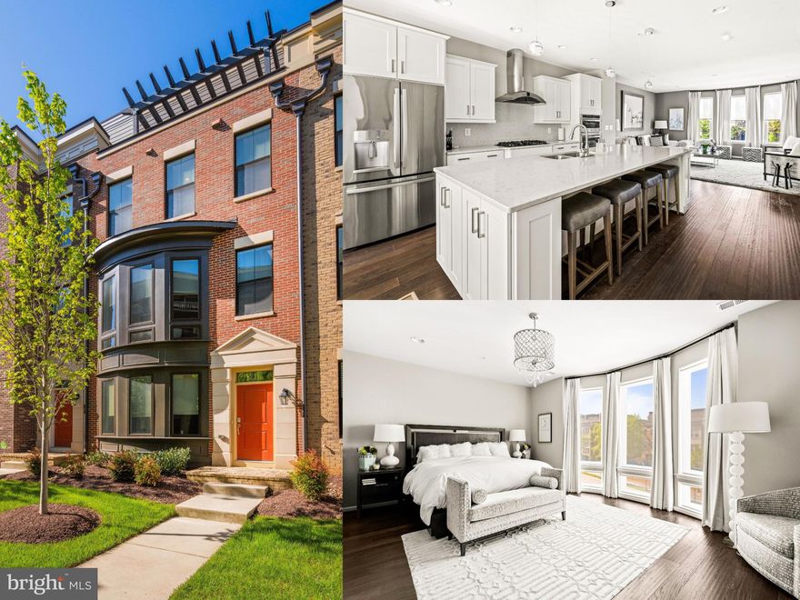 PRICED TO WOW & SELL WITH A NEW $54K PRICE IMPROVEMENT! Buyer financing fell through at no fault of the Seller - and now it's your second chance at this stunning, upgraded property, and some of the designer furnishings could convey! Searching for a truly special home in National Harbor? This beautifully customized townhome offers style, space, and sophisticated city living with iconic rooftop views of the Potomac River and the Capital Wheel all in a quiet yet vibrant community, just minutes from DC and Old Town Alexandria.

Inside, you’ll appreciate the warm, welcoming atmosphere from the moment you step in, with $165,000 in builder options that include wide plank flooring and a bath on every level, plus extensive after-market customizations such as Smith and Noble curtains, motorized blinds, and stylish exposed brick accents. Upstairs, the white-on-white kitchen is a real showstopper featuring a coffee bar, glass-front cabinetry, built-in pantry storage, and a generous island with seating which is perfect for both everyday living and entertaining. A gas fireplace with floating shelves anchors the spacious family room adding texture and warmth.

The third floor offers a comfortable owner's suite with a sitting area, plenty of storage, and a spa-like bath with a walk-in shower and dual shower heads. An additional nearby bedroom with its own full bath offers flexibility for family, guests, or a home office. A laundry closet is conveniently located in the hall for easy access.

The top level brings a versatile loft-style space currently used as a home gym, complete with a double-sided fireplace, wet bar, drink fridge, and another full bath - plus an additional guest bedroom! From there, step out onto the rooftop deck and take in the panoramic views of the river and skyline, all from the peace and quiet of your own private retreat.

At National Harbor, enjoy easy access to a vibrant community atmosphere, seasonal events, art installations, waterfront trails, water taxis to Alexandria and DC, and a rich array of shopping and dining all just steps from your front door. With unbeatable proximity to major commuting routes, the airport, and Amazon’s new HQ2, this is city living at its finest with a waterfront resort feel.