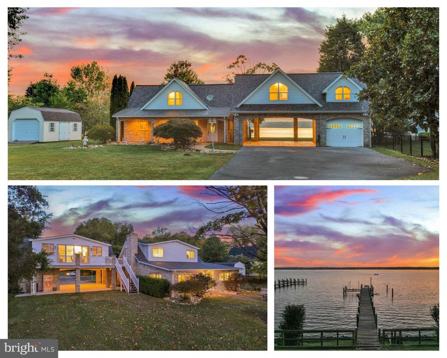 Nestled along the picturesque Patuxent River waterfront, this stunning Cape Cod-style home offers breathtaking views of sunrises and sunsets that will leave you in awe. Featuring 4 bedrooms and 3.5 baths, this home provides ample space and comfort. The main house boasts a primary bedroom with an en suite on the first floor, along with a kitchen, dining room with a built-in bar, and a spacious family room, all offering incredible water views. A half bath and a convenient laundry room complete the first floor. Upstairs, two generously sized bedrooms share a full bath. An additional highlight of the property is the separate apartment above the garage, perfect for guests or extended family. It includes a spacious bedroom, full bath, and large living area, all with stunning water views. Step outside to your private pier, equipped with a 20,000 lb boat lift, jet ski lift, and a fish cleaning station, making it ideal for boating enthusiasts. Located just a short boat ride from Solomons Island and the Chesapeake Bay, this home offers the perfect waterfront lifestyle. With nearby parks and outdoor recreation options, it's a haven for nature lovers. Ample storage and parking are provided by a one-car garage, two-car carport, extended driveway, and a large storage shed. Whether you're seeking a year-round waterfront retreat or a weekend getaway, this home offers the perfect blend of serenity and adventure.