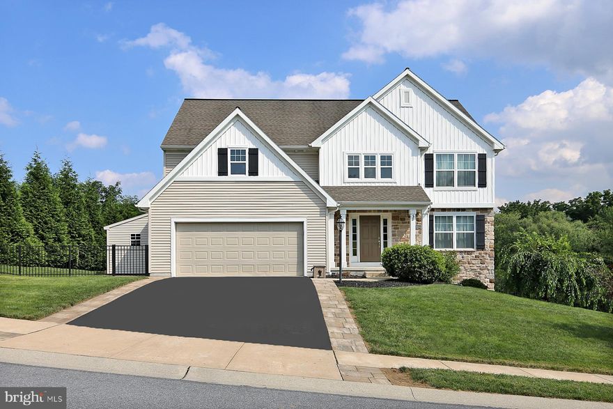 Introducing the Falcon 2 model by Garman Builders, located in Hilltop Estates, Cornwall borough within the Cornwall-Lebanon School district. This stunning home offers a perfect blend of craftmanship, comfort, and outdoor living.
 4 bedrooms, 2.5 bathrooms
 Dedicated first-floor office - ideal for working from home
 Spacious kitchen with granite countertops, separate pantry, and all Maytag stainless steel appliances (included)
 Finished lower level featuring ample storage and a craft room
 Oversized 2 car garage
 18' radiant above-ground saltwater pool
 3-tiered Trek deck on the rear of the home, offering surreal views and direct access to the pool
 10x12 Glick Woodworks shed for added storage
 Convenient to Routes 419, 322, 72 and PA Turnpike
This move-in ready home is built for everyday comfort and exceptional entertaining-inside and out.

Call today to schedule your private showing