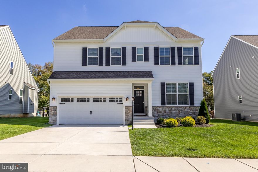 Don't miss this practically new and  true 4 bedroom and possible 5th bedroom in lower level  home in Fallston! This one is so well done with a great open concept floorplan!  Awesome location and gated community where the HOA does your lawn, shovels and plows the snow right up to your door, and takes care of weeding and mulching your flower beds as well as pruning the bushes around your house.  The Chef's kitchen with a huge kitchen island, white cabinets, gas cooktop with hood, walk in pantry and quartz counters.  The first floor has a flex room that can be a formal living room, office, playroom or formal dining room.   The open concept family room, breakfast nook, and kitchen are perfect for formal or informal gatherings with the gas fireplace adds warmth. Upstairs you will find four bedrooms. The primary bedroom has a 20 foot long walk-in closet, but the other three bedrooms have walk-ins as well. There is a buddy bath between two bedrooms and the 4th bedroom with its own private bath. The laundry room is conveniently located on the bedroom level.  Basement has multiple rooms with a possible 5th bedroom, rec room, office nook, and play area. Rough in is ready for a bathroom.  Backyard backs to the community walking trail and is fully fenced with a wrought iron fence.  The centrally located community is close to I-95, downtown Bel Air, and all the local Blue Ribbon Schools.