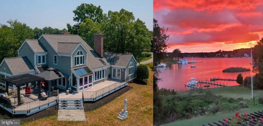 The one you’ve been waiting for! Rarely available in Fishing Creek Farm! You’ll fall in love with this designer coastal waterfront home with approximately 4,000 sq ft of finished living space with 4 BRs and 3.5 baths on almost an acre of serenity gazing out to Duvall Creek and the South River.  Entertaining  is a breeze in this open first floor as friends will reconnect around your 5 person island and designer kitchen featuring breathtaking granite, high end appliances and butlers pantry.  Flow in either direction from the kitchen to a family room with soaring 12 ft ceilings or to a morning room surrounded by glass or my personal favorite, the 4 season room facing the water.  Winter, fall or summer you’ll love the views around this home as you are surrounded by glass leading to one of the largest wrap around patios in the neighborhood!  Anytime of the year you’ll look forward to soaking in your salt water hot tub after a long week! If you need a first floor master, look no further! Upstairs features 3 BRS and 2 additional full baths including a master suite to die for! The basement acts as an in-law suite with an additional sleeping area and kitchenette. Incredible finished carpentry throughout, exposed beams and a gas fireplace on the first level along with new windows and roof make this a property to call home!