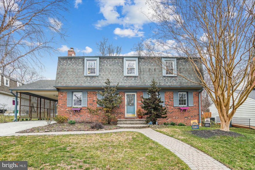 Stunning, meticulously maintained brick-front Dutch Colonial nestled in sought-after West Laurel! Enjoy the elegance of hardwood floors on both levels, with a spacious living room and inviting family room boasting a wood-burning fireplace. A convenient mudroom, complete with a new washer and dryer, leads to the updated eat-in kitchen featuring modern appliances. Step through new sliders onto the expansive deck, perfect for entertaining, overlooking the beautifully landscaped, partially fenced backyard adorned with vibrant flowering trees and shrubs. Upstairs, discover four bedrooms, including a luxurious Primary with a walk-in closet and ensuite Primary Bath. The large, pristine walk-up basement awaits your personal touch. Updates abound, including siding, and gutters, to updated appliances, windows, baths, and recessed lighting. Both an ideal setting for commuting to Baltimore or Washington, DC, and a charming neighborhood ambiance.