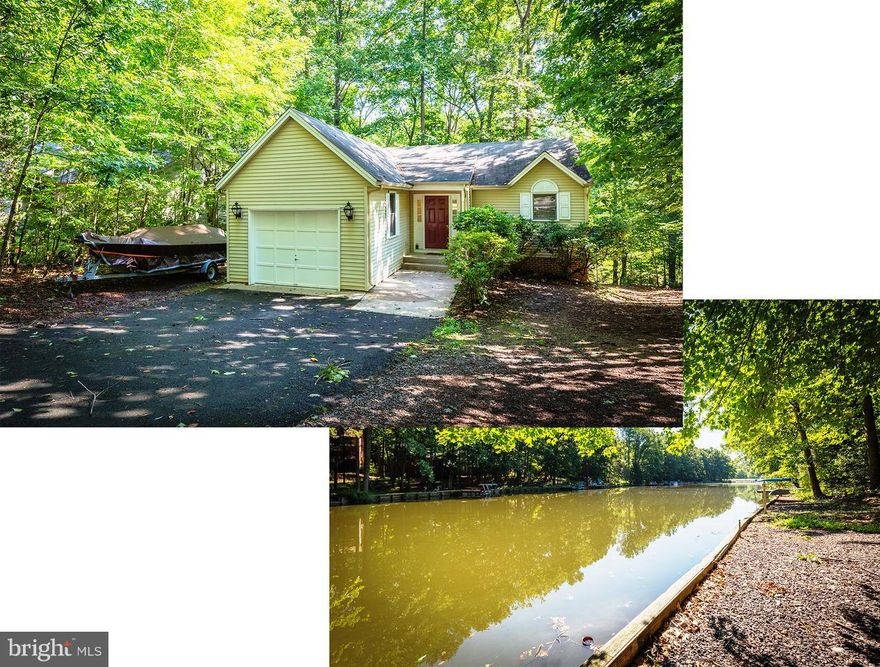 Come to your private Get Away!  Waterfront Charmer! This light filled home - Skylights,Hd Woods,1/2 bath on 1ST level. 1ST Level Master has F/B with jetted Tub. LL W/O w 2 Bd. Rms & fl ba. lead to Lake. Relax on deck off main living area, the patio, or on the bulkhead at the lake. New HVAC /Heat Pump, New carpet, updated lighting,  Home Warranty included. Move in Ready! Bring us an offer!