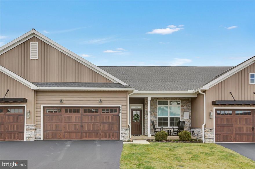 Stunning 2 bedroom, 2 bath townhome in Cortland Park! Come and see this meticulously cared for, ready for occupancy...... perhaps "better than new" townhome with features that include: 10-foot ceilings, luxury vinyl plank flooring, board and batten wall finishes in the foyer and dining room, stylish kitchen with center island, stainless steel appliances, ample granite countertop space and subway tile backsplash! But wait there’s more! En-suite with private bathroom with double bowl vanity and large walk-in closet, open floor plan, mudroom, laundry room and 2nd floor utility room with plenty of space for storage! Last but not least a quaint front porch, rear patio and 2 car garage! Cortland Park is a 55+ community BUT rules allow for occupants under the age of 55 with restrictions, call agent for details.