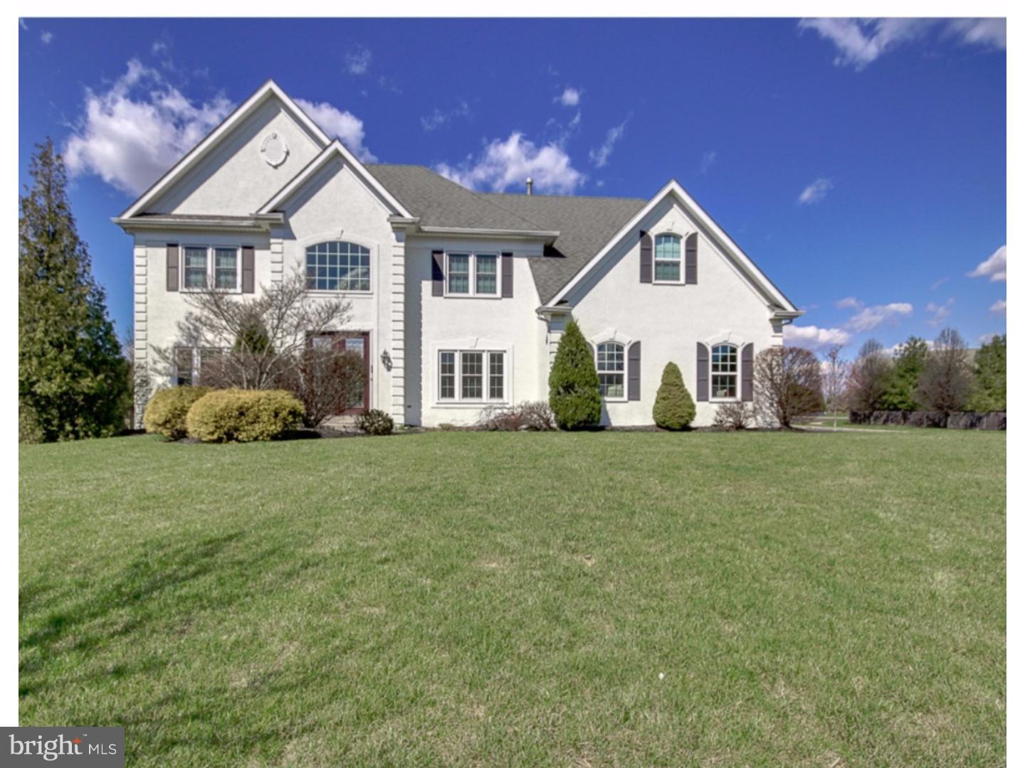 Homes in Doylestown Lea don't last long so don't miss your chance to live in this highly sought after community that is located within walking distance of Doylestown Township's Central Park, near the Route 202 Bypass and  just minutes from Downtown Doylestown Borough. Beautifully manicured planting beds lead you to brand new set of etched glass double doors that beckon you inside. Upon entering, you are greeted by a stunning two story foyer that will simply take your breath away. From its ceramic tile floors and expansive arched window to the dual coat closets, turned staircase and crown molding, it is exquisitely appointed. To the left is a home office with recessed lighting and to the right, a formal living room accented by crown molding and tasteful neutral colored decor. The living room flows into a formal dining room that features crown molding, chair rail and a bay window. The spacious eat-in kitchen is the true centerpiece of the first floor and boasts granite countertops, ceramic tile floors, sleek white cabinetry, center island, stainless steel appliances and a bright and sunny breakfast room. The breakfast room opens to a dramatic two story family room with wall of windows, vaulted ceiling, gas fireplace, sliding door to the patio, built-in bar and back staircase to the second floor which is equally idea for quiet nights at home and entertaining. The second floor is home to four nicely sized bedrooms, including an owner's suite complete with tray ceiling, sitting room, two walk-in closets and a private bath with soaking tub, dual vanity and stall shower, a princess suite with private bath and a Jack and Jill bathroom connecting the remaining two bedrooms. A three car attached garage, unfinished basement and a gorgeous paver patio complete this extraordinary home. Come and see it for yourself. This home will not last long!
