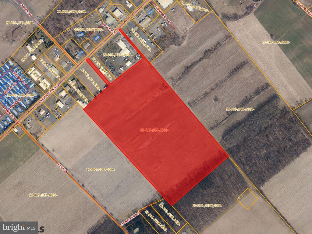 Commercially zoned 38.5 acre flat land parcel with flag lots frontage on Route 45 Earlystown Road high traffic count of approx. 6,489 vehicles per day - perfect for signage. With public water and public sewer available nearby, this is an excellent opportunity for the investor, developer, or agribusiness entrepreneur. Perfect for the agribusiness developer looking to cater to those who own or operate large scale farms or those developing new science and technology based on genetic engineering & other methods that may revolutionize the food industry. Location, location, location in rural Potter Township just a few miles east of Penn State, a top ranked research university, home to some of the world's premier research centers. In the middle of top rated Penns Valley Area School District. Dreams come true here.