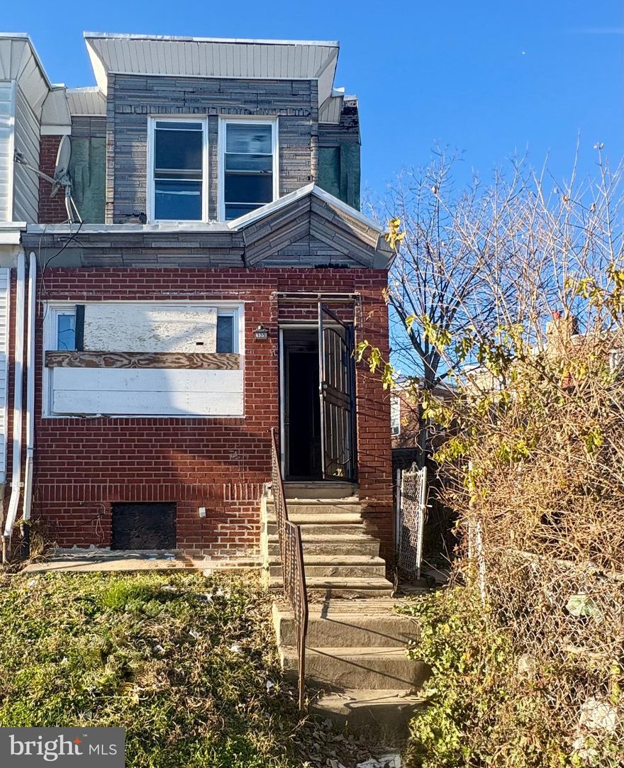 Investor Special! Discover the potential in this solid RSA-5 row home AND side lot located on a quiet, established block in Southwest Philadelphia. This full rehab opportunity is perfect for investors seeking their next flip, rental addition, or value-add project in a rapidly improving area.
Step into a spacious layout offering a traditional living room, dining room with a second full bathroom and kitchen configuration—ideal for redesigning into an open concept or modernized floorplan. Upstairs you’ll find three well-sized bedrooms and a full bathroom ready for your vision. The basement provides additional space with excellent potential for storage or conversion to added living area depending on your strategy.
Property is being sold AS-IS, giving you full freedom to renovate and customize. With strong rental demand, affordable acquisition cost, and plenty of nearby revitalization, this home offers terrific upside for both seasoned investors and those entering the Philadelphia market looking for a high-return project.
Located minutes from major highways, public transportation, shopping, and university area expansions—this is a prime investment opportunity you don’t want to miss.
Bring your contractor, your vision, and make this property your next profitable project!