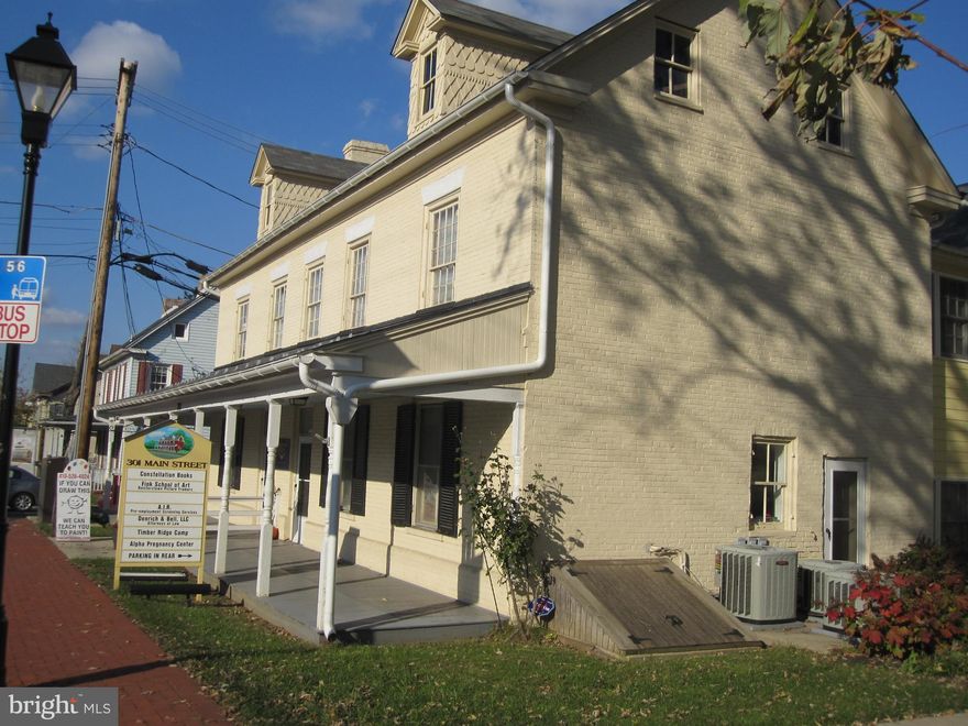 Historic Reisterstown: +/- 420 SF OFFICE SPACE at the corner of Main St and Bond Ave. Parking lot entrance off Bond Ave. ADA bathroom and rear access ramp. 

Available Space: +/- 420 SF
Use: Office
Minimum Term: 2 years
Rent Year-1: $650 / month
Escalation: $50 / month each year
Building Insurance:  Paid by LL
Property Tax: Paid by LL
Water, snow removal and CAM included in Rent.
HVAC contract paid by LL
Utilities: Pro-rated share paid by Tenant
Possession: Immediately

Appointments only. Contact Listing Agent. Showings Monday - Friday only - by appointment only.