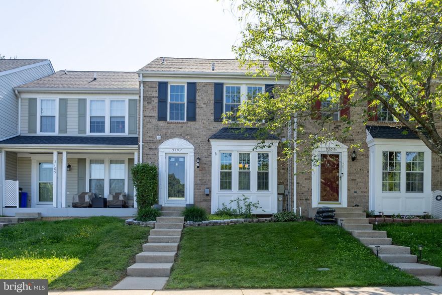 OFFER DEADLINE, SUNDAY, MAY 18TH @ 8PM.  Welcome to 3107 Ashton Ct, a beautifully maintained 3-level interior row townhome nestled in the sought-after Constant Friendship community of Abingdon, MD. This 4-bedroom, 3.5-bathroom home offers 1,944 sq. ft. of finished living space, complete with modern updates and thoughtful design.

Step inside to discover a spacious open-concept living area with luxury vinyl plank flooring and large double-pane windows that invite natural light. The kitchen boasts stainless steel appliances, an eat-in area, and a pantry, making it perfect for both everyday meals and entertaining.  Access the outdoor deck, directly from the living room, perfect for summer barbecues and gatherings.

Retreat to the primary bedroom, featuring a walk-in closet and a private ensuite bathroom. The additional two upper level bedrooms are generously sized, offering ample closet space and comfort. The finished walkout basement includes a family room, full bath, the 4th bedroom and laundry area. 

Key Features Include:
3 Levels of Living Space
Brick & Combination Construction
Luxury Vinyl Plank and Carpet Flooring
Central A/C & Electric Heat Pump
Public Water & Sewer
Low HOA Fees ($77/month), covering trash, road maintenance, snow removal, and common area upkeep
Off-Street Parking for 2 Cars
Conveniently Located Near Shopping, Dining, and Major Commuter Routes

This home is truly move-in ready and perfect for those seeking comfort, community, and convenience.